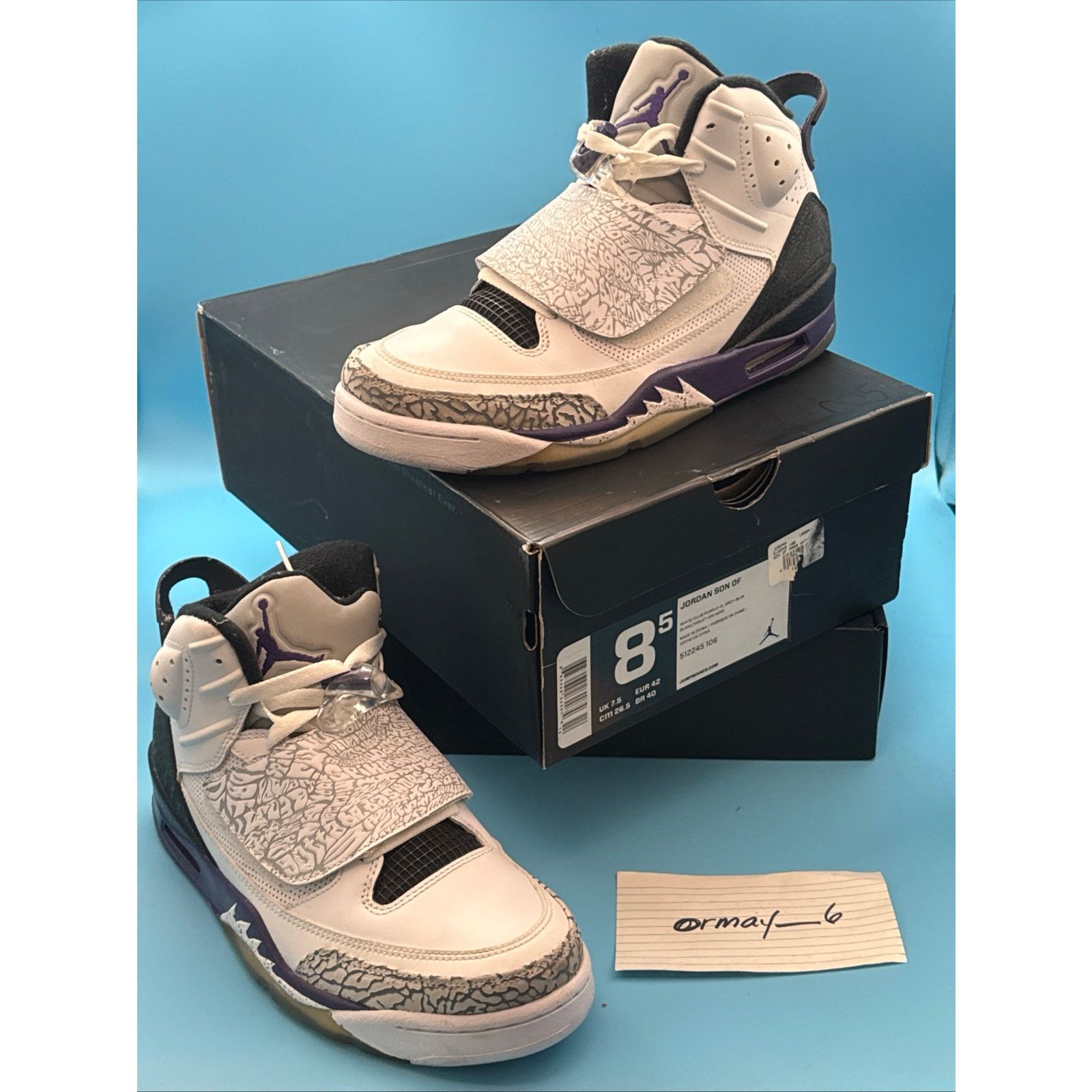 Jordan Brand Jordan Son of Mars 2011 Club Purple m8.5 w10 Size US 8.5 / EU 41-42 - 1 Thumbnail