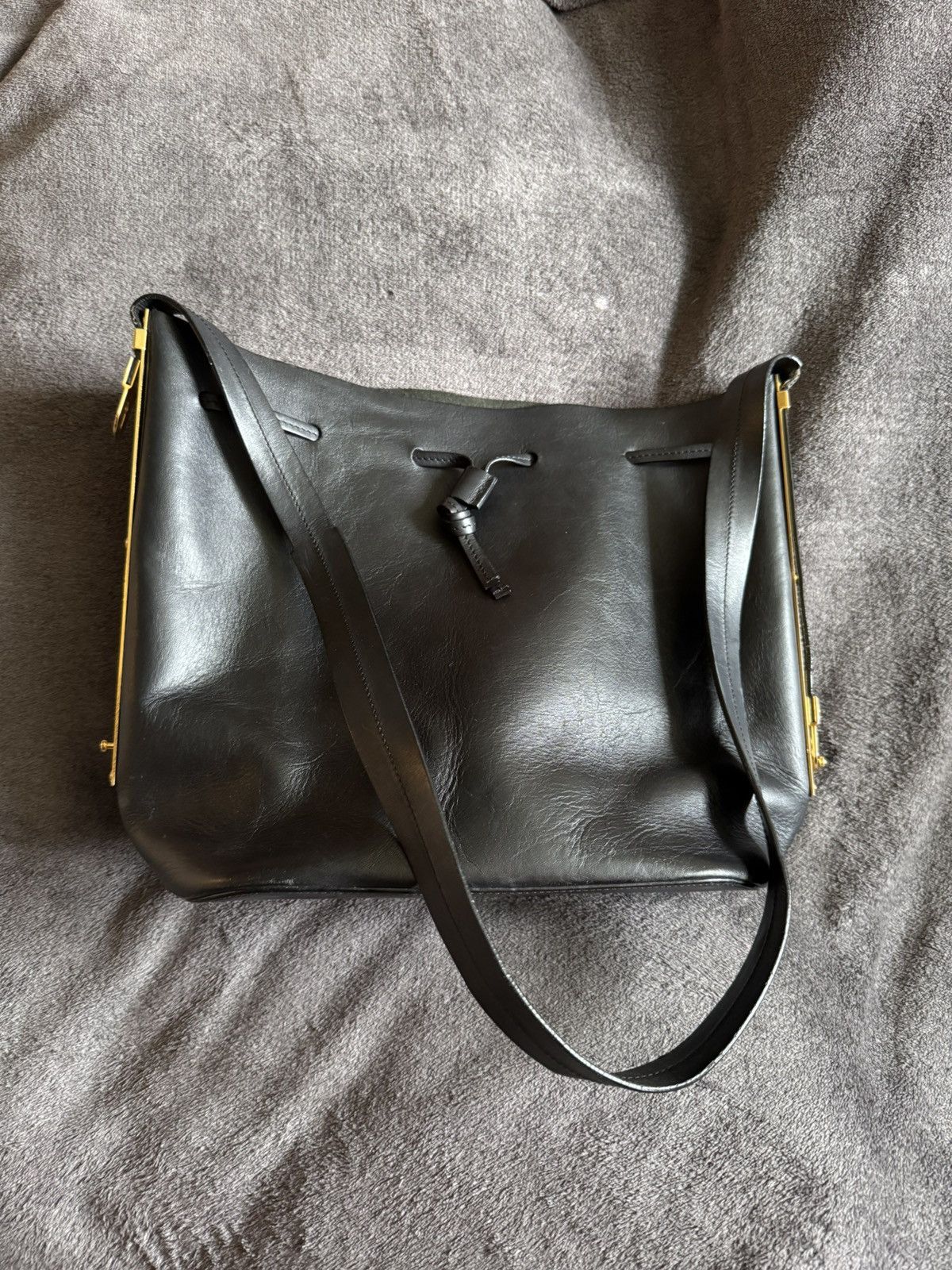 Leather × Sophie Hulme Sophie Hulme black leather bag regular Size ONE SIZE - 1 Thumbnail