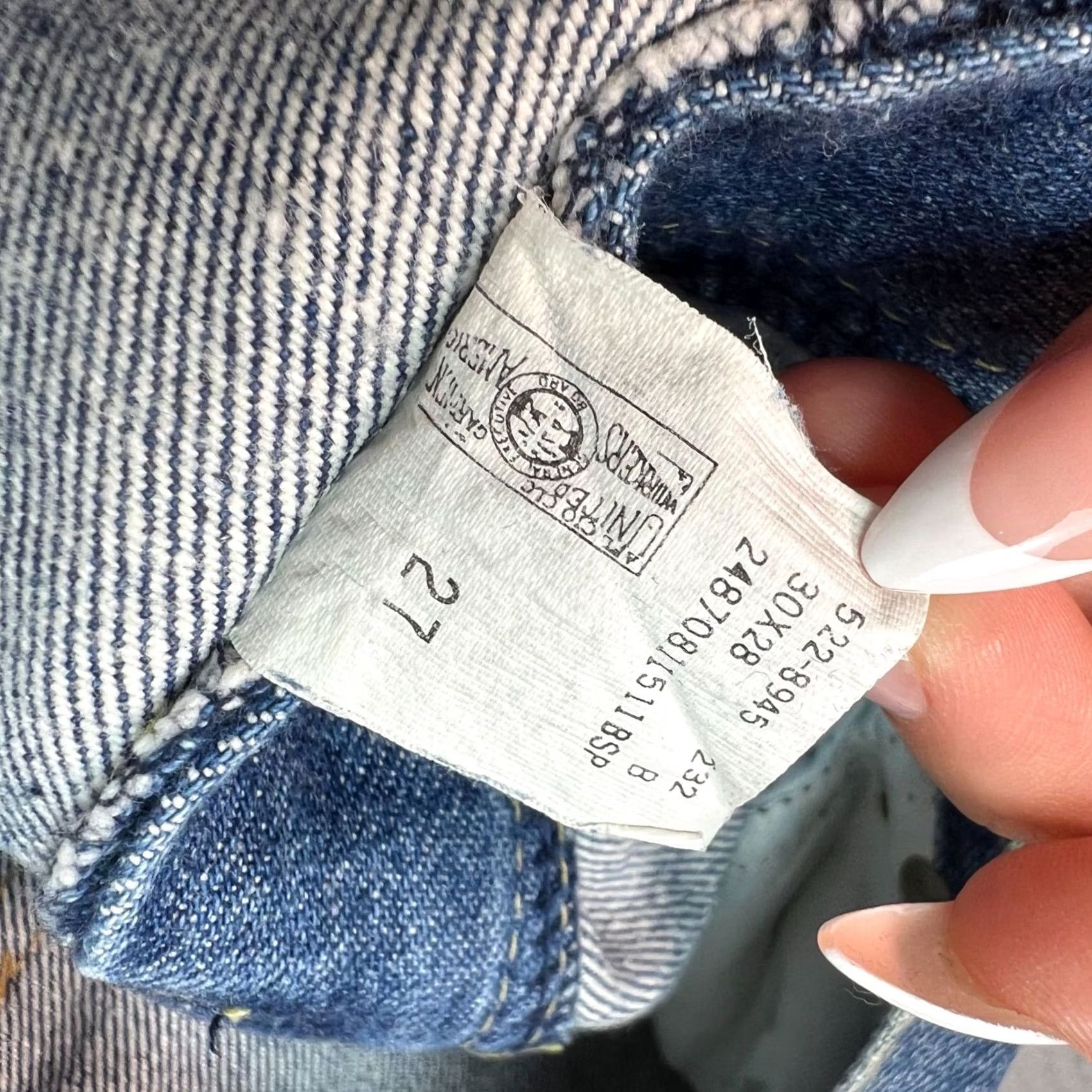 Lee VINTAGE Lee Storm Rider Jeans Mens 30x28 100% Cotton Denim Made In USA Blue Denim Straight 28 Inseam Mens Size 30 Regular Cotton Jeans Lee Shirt? Size US 30 / EU 46 - 4 Thumbnail