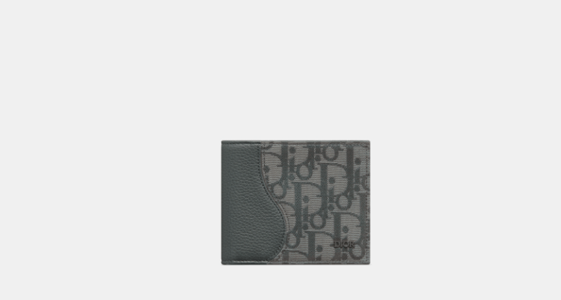 Dior o1w1db10426 2ADBH0 Size:OS / Saddle Bifold Wallet in Gray Size ONE SIZE - 1 Thumbnail
