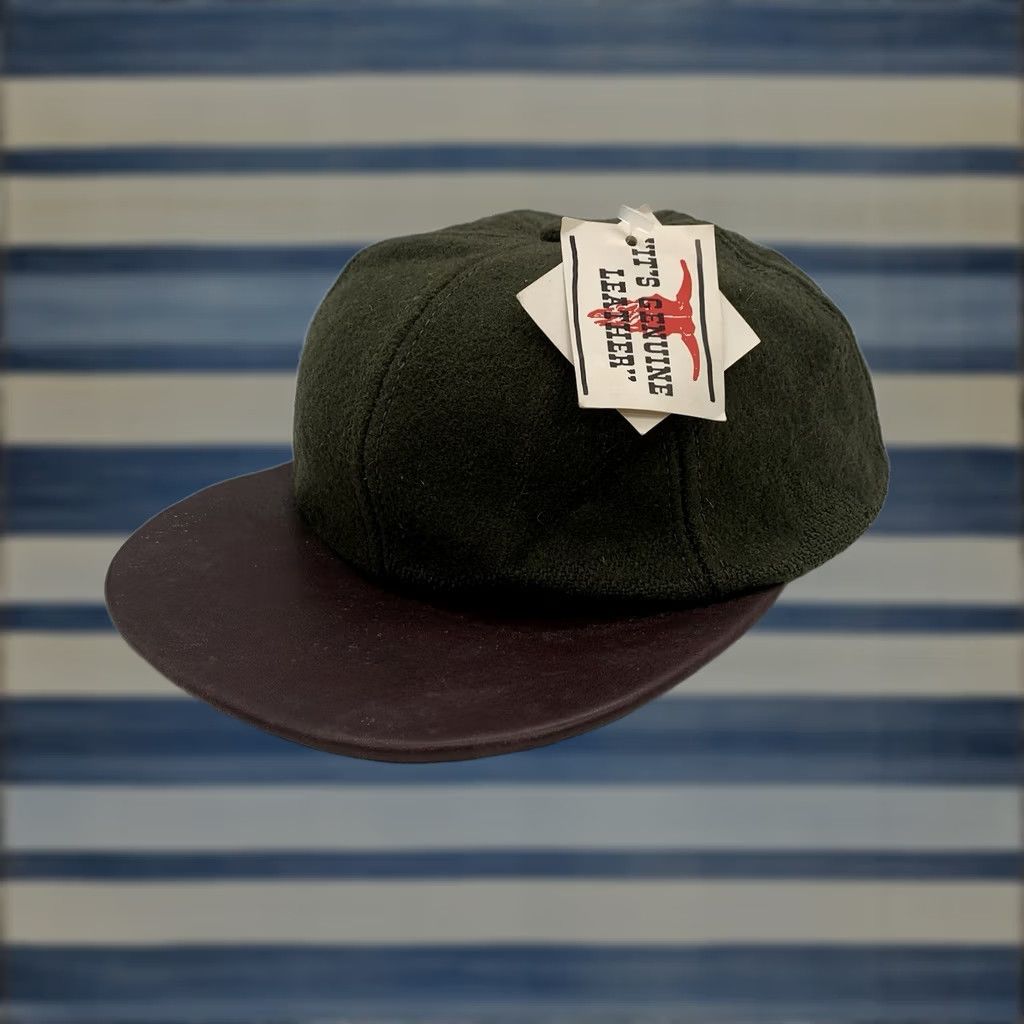 American Eagle Outfitters VINTAGE American Eagle Outfitters Hat Cap Adjustable Strap Wool Made USA NEW Mens Baseball Cap Green Suede Wool Twill Size ONE SIZE - 1 Thumbnail