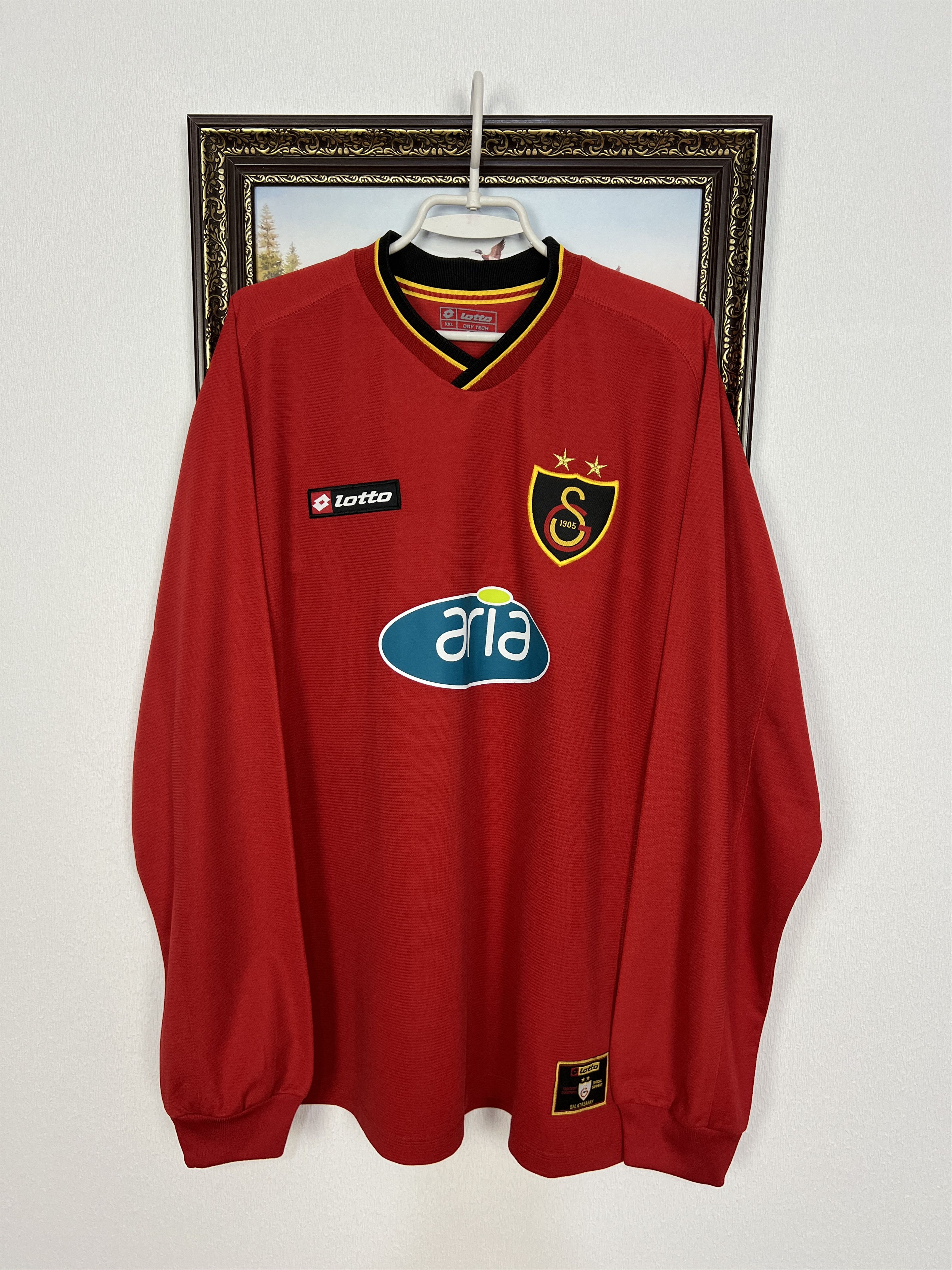 Lotto Sport Galatasaray football shirt Soccer Long Sleeve Jersey Trikot Size US XXL / EU 58 / 5 - 1 Thumbnail