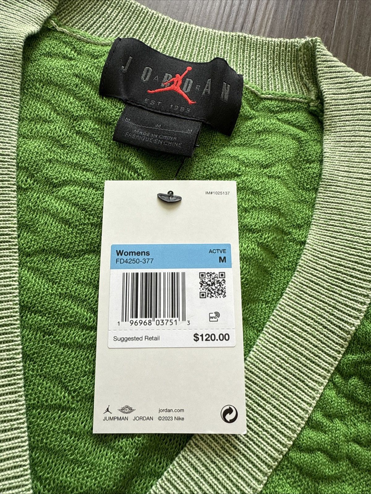 Nike × Union LA Jordan x Union Bephies Beauty Supply Cardigan Green - Size M Size M / US 6-8 / IT 42-44 - 3 Thumbnail