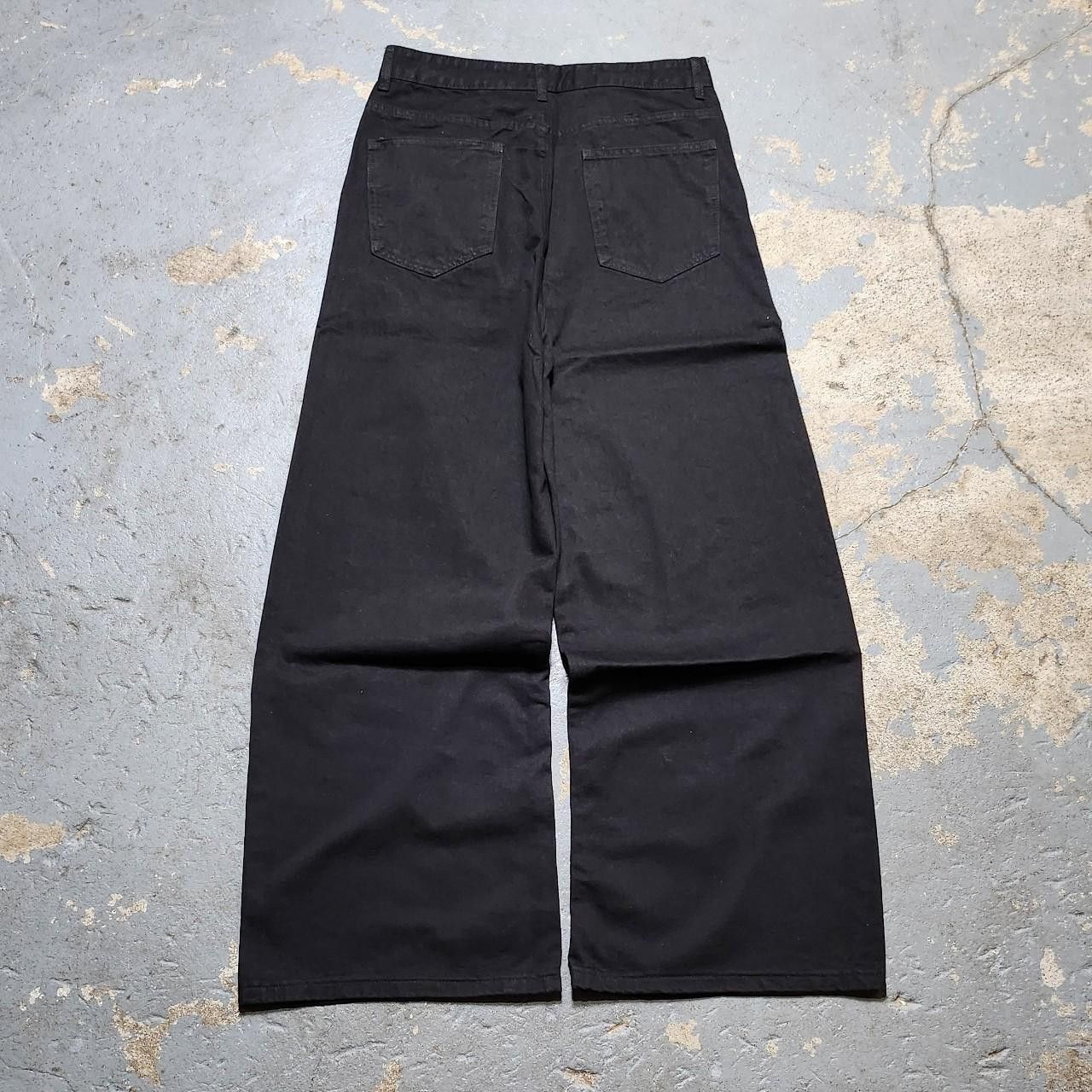 Japanese Brand baggy black wide leg jeans y2k/200s Size US 32 / EU 48 - 3 Thumbnail