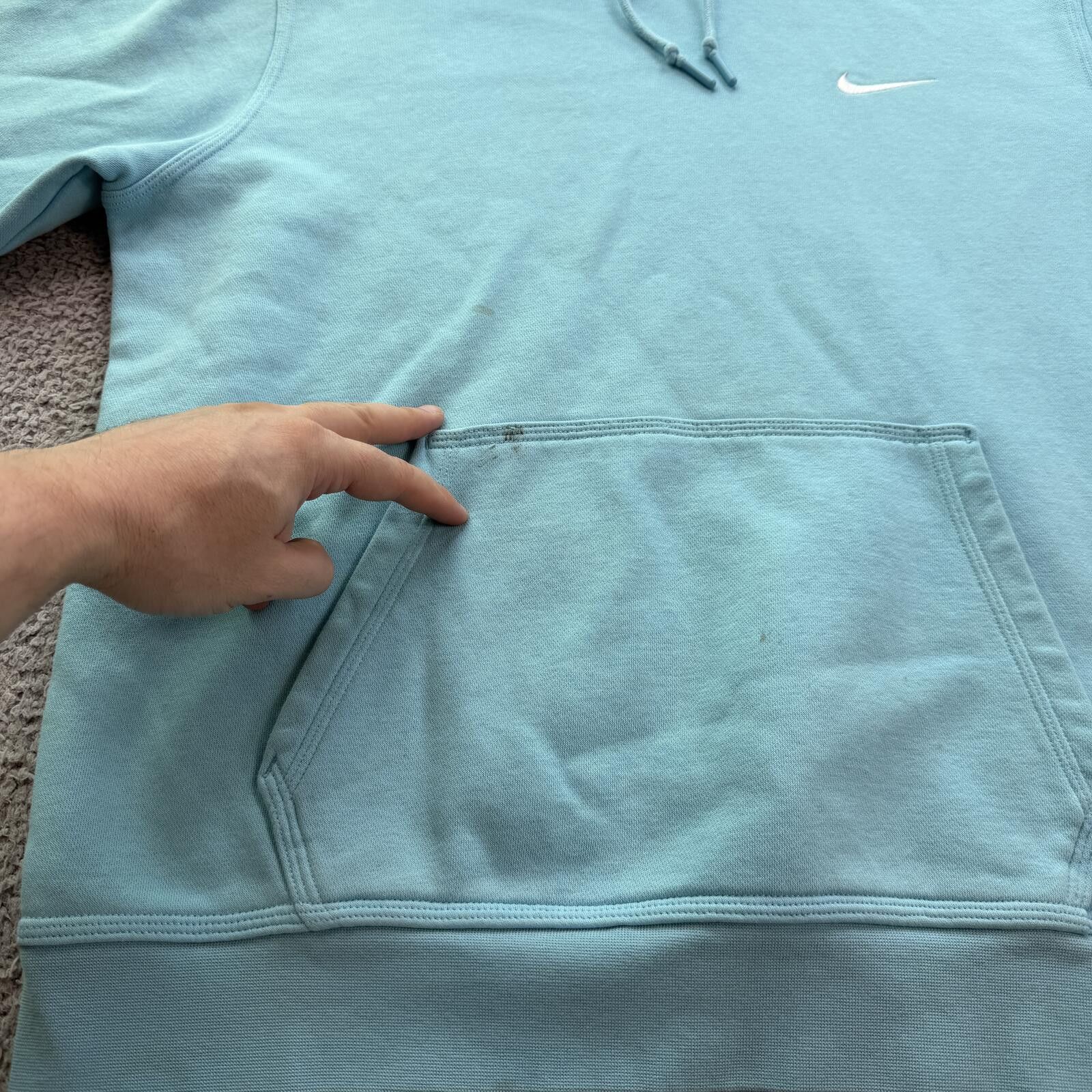 Nike Nike Mini Swoosh Hoodie Light Blue Pullover Sweatshirt L Size US L / EU 52-54 / 3 - 4 Thumbnail