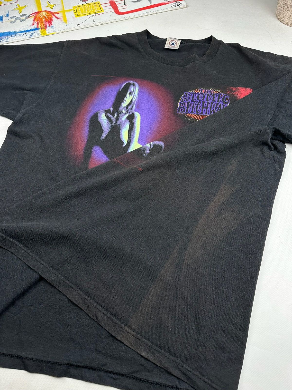 Vintage Naked Sexy Girl nude pornstar atomic bithwax stoner rock tee Size US XL / EU 56 / 4 - 6 Thumbnail