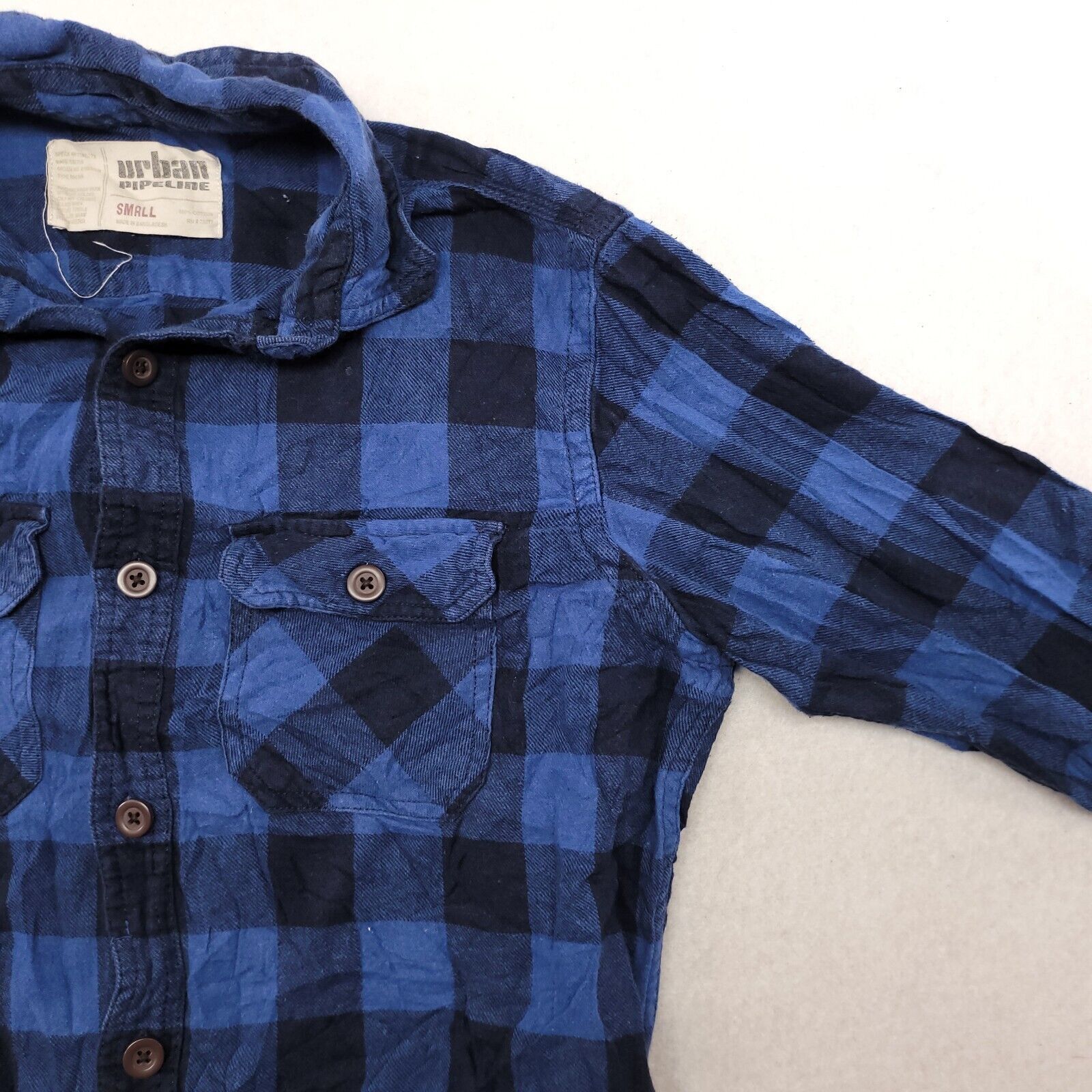 Urban Pipeline Urban Pipeline Buffalo Check Flannel Shirt Mens Size S Blue Size US S / EU 44-46 / 1 - 5 Thumbnail