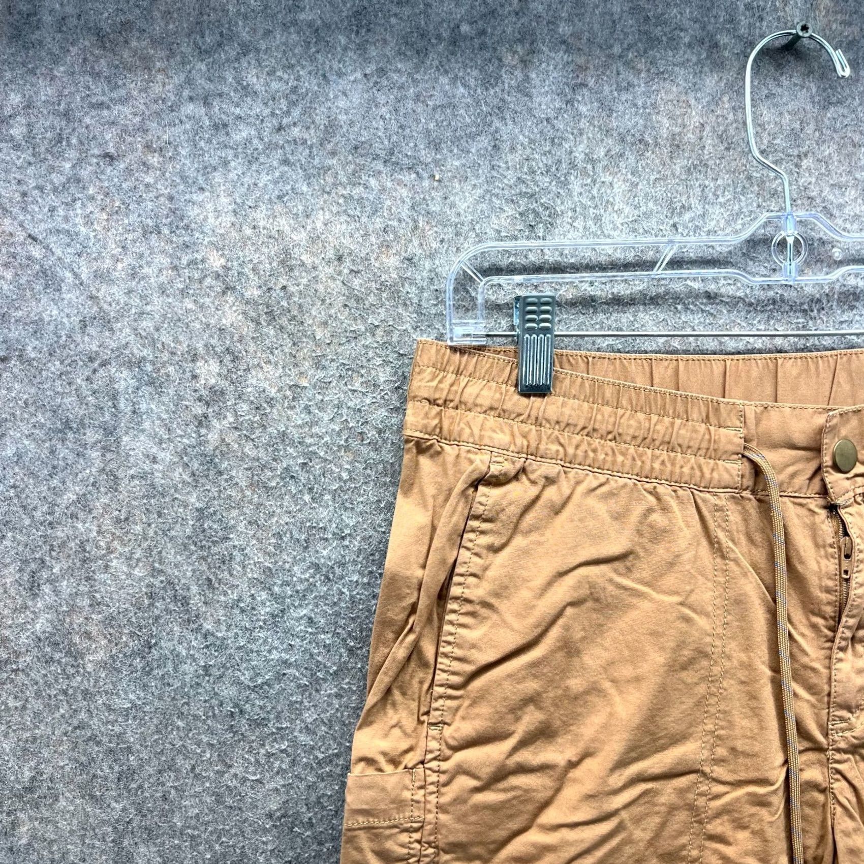 Vintage Columbia Shorts Women Medium Brown Cotton Drawstring UPF Outdoor Hiking Cargo Pocket Casual Summer Spring Fall Men/Women? Size 32" / US 10 / IT 46 - 6 Thumbnail
