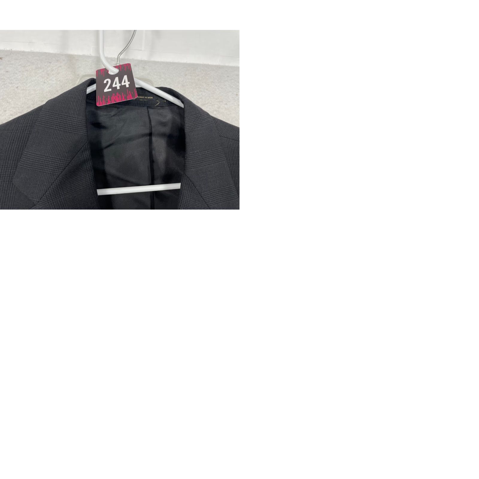 Hart Schaffner Marx Hart Schaffner Marx Blazer Mens 42S 2 Button Wool Black and Gray Plaid Jacket Short 2 Piece 42 Gray Wool Notch Lapel Vintage Mens Blazer Size 42R - 9 Thumbnail