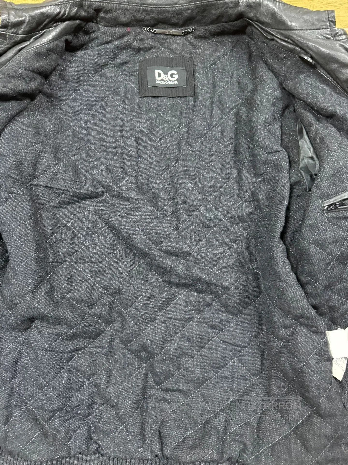 Dolce & Gabbana DG Men's Leather Jacket. Size US S / EU 44-46 / 1 - 3 Thumbnail