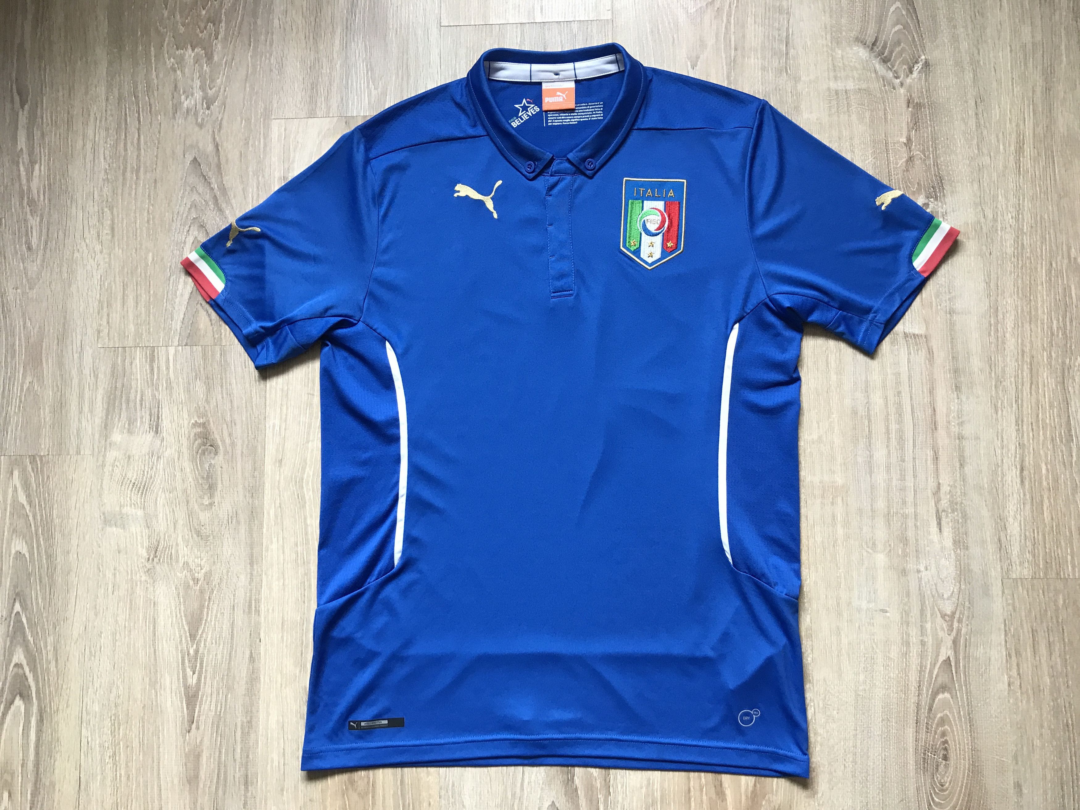 Puma × Vintage Vintage Puma Italy Home Football Shirt 2014-2015 Size US L / EU 52-54 / 3 - 1 Thumbnail