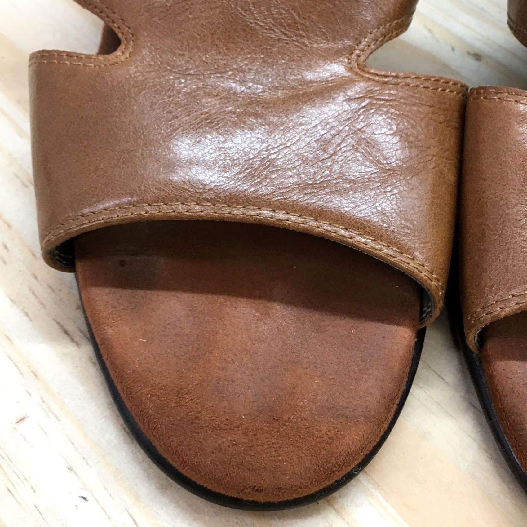 Vintage Aerosoles A2 Sandals Womens 9.5 M Base Board Casual Slip On Heels Slide Brown Size US 10 / IT 40 - 5 Thumbnail