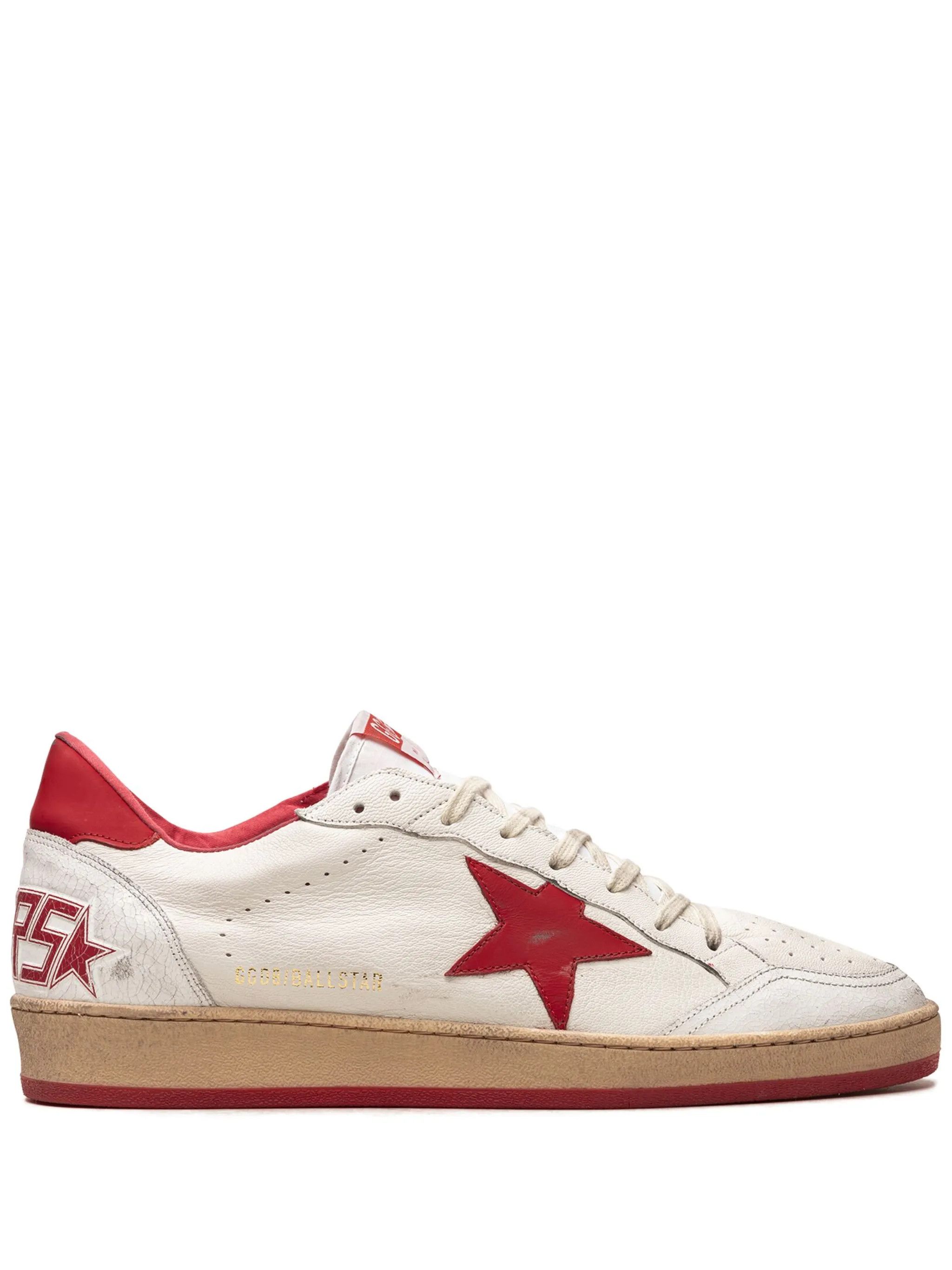 Golden Goose o1w1db10725 Ball Star Low-Top Sneakers in White/Red Size US 10 / EU 43 - 1 Thumbnail