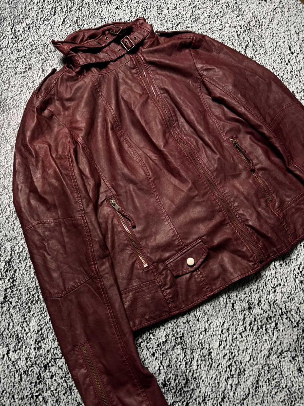 If Six Was Nine × Japanese Brand Asymmetrical 2000s belted leather jacket Rick Owens style Size M / US 6-8 / IT 42-44 - 3 Thumbnail