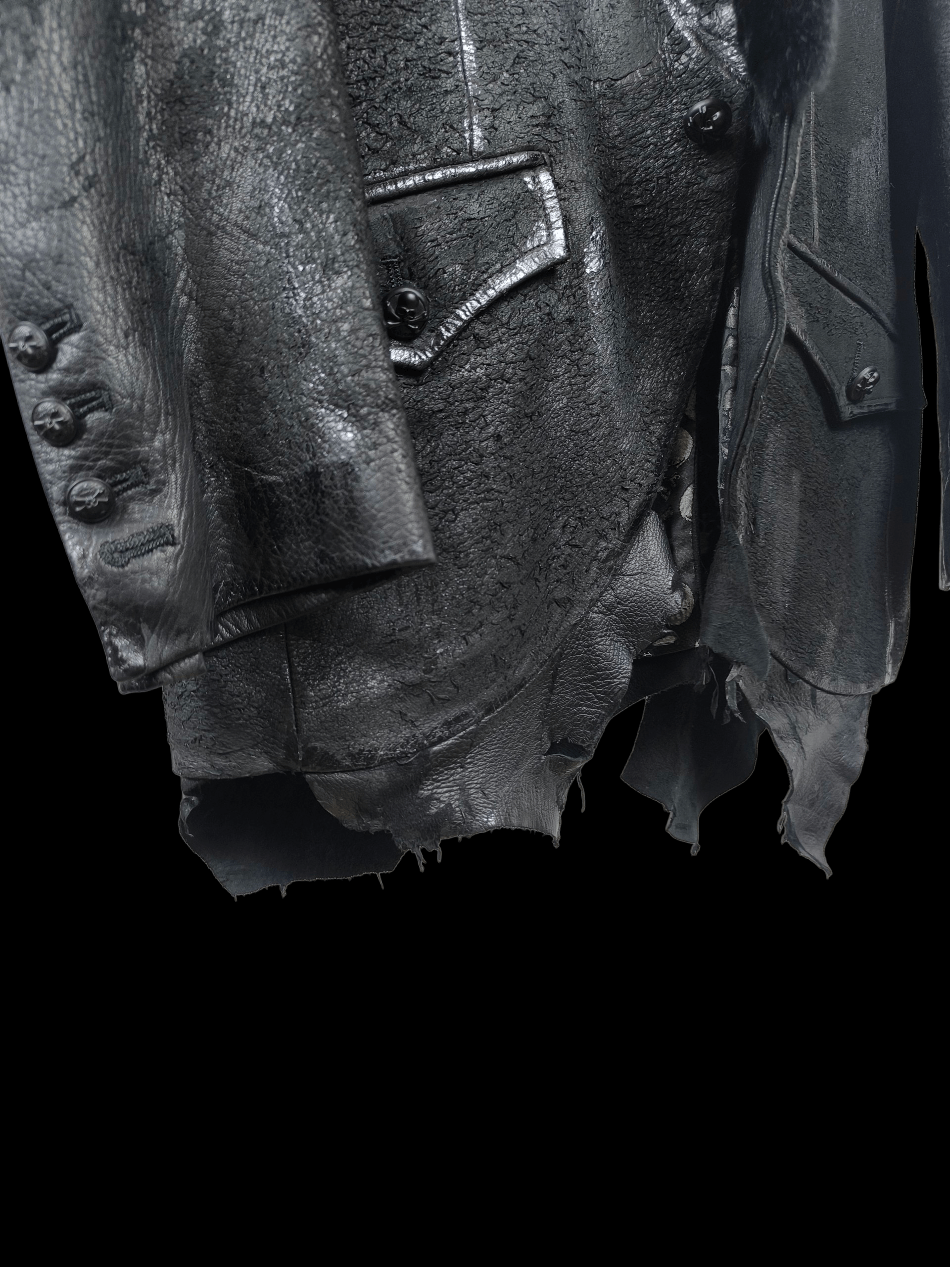 Roen roen by hiromu takahara distressed deer & rabbit fur coat Size US M / EU 48-50 / 2 - 2 Thumbnail