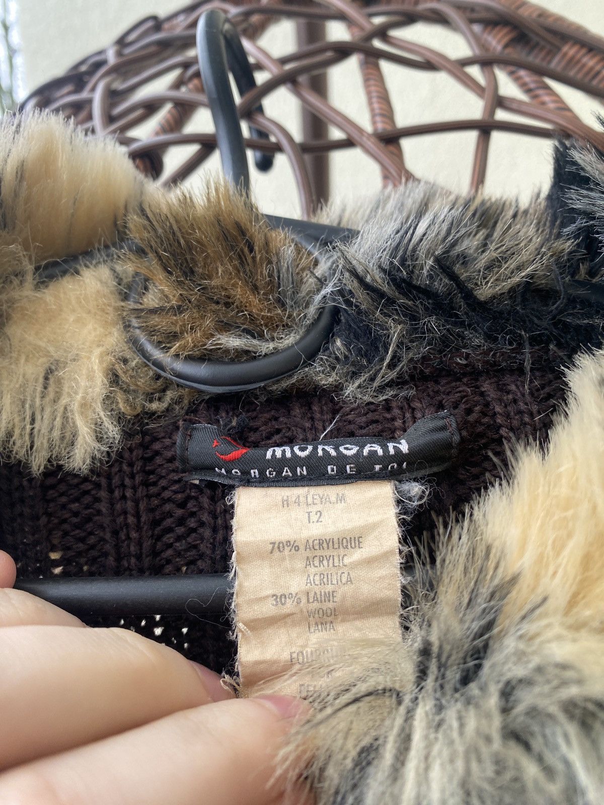 Morgan De Toi Morgan De Toi Y2K Vintage Faux Fur Zip Cardigan Jacket Size S / US 4 / IT 40 - 2 Thumbnail