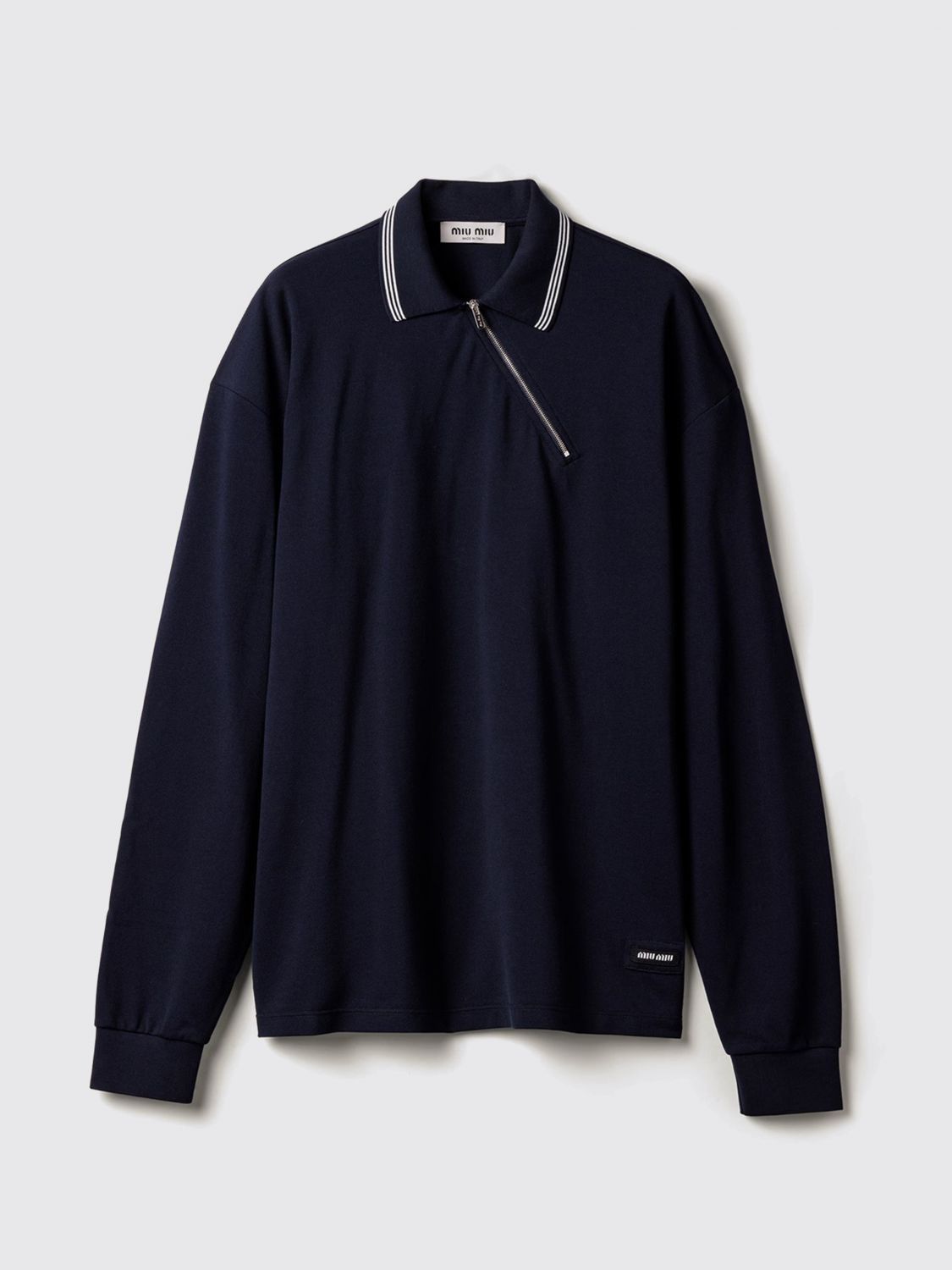 Miu Miu Miu Miu Polo Shirt Woman Blue Size XS / US 0-2 / IT 36-38 - 1 Preview