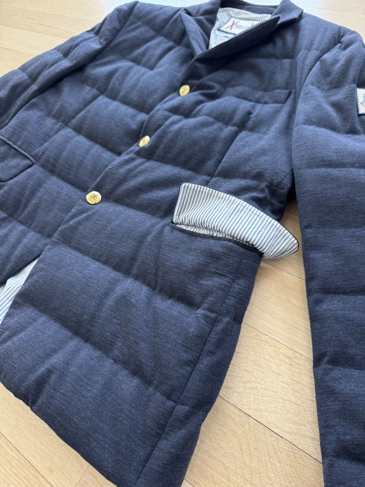 Moncler Gamme Bleu × Thom Browne Limited Edition Down Blazer by Thom Brown for Moncler Size US M / EU 48-50 / 2 - 8 Thumbnail