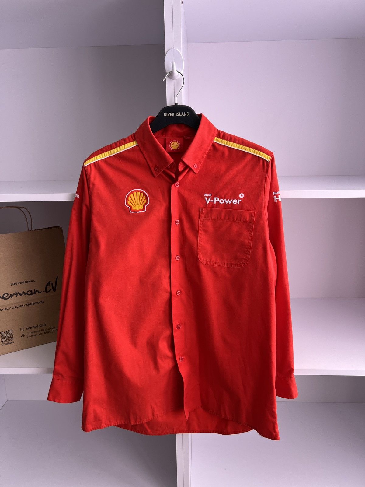 Ferrari × Vintage Vintage Men’s Racing Shirt Long Sleeve Ferrari Shell Size US M / EU 48-50 / 2 - 3 Thumbnail