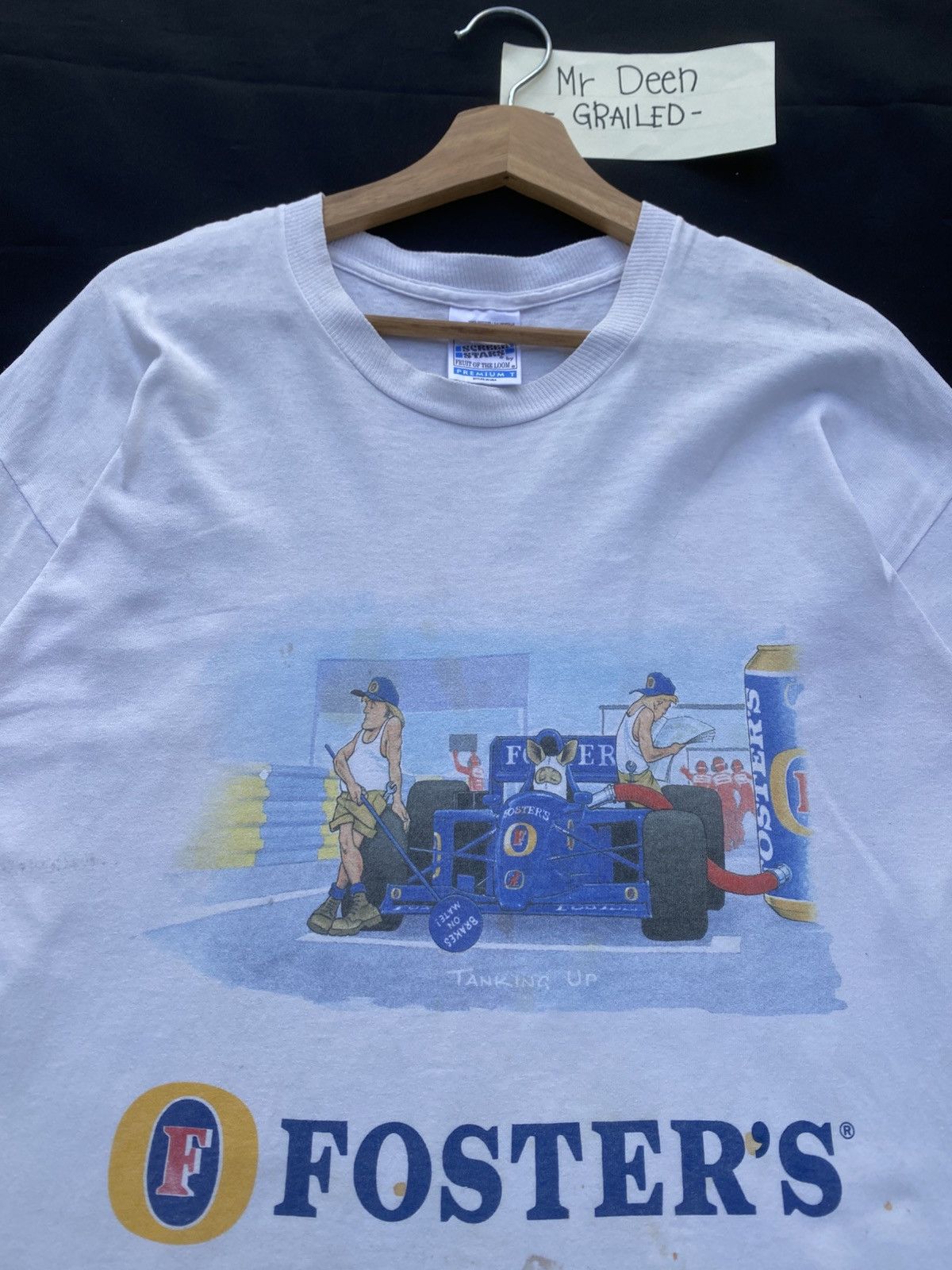Vintage Rare Vintage 90s Foster’s Formula One Racing Team Tshirt Size US M / EU 48-50 / 2 - 7 Thumbnail