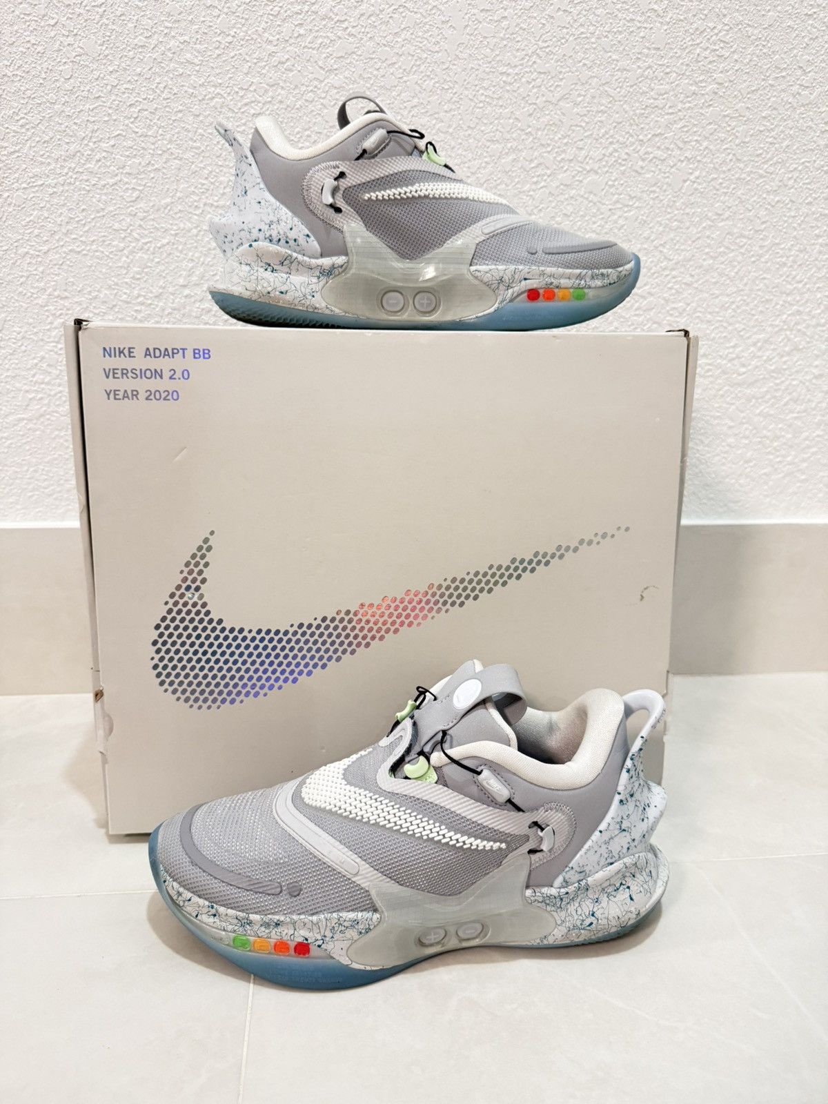 Nike Nike Adapt BB 2.0 Mag Size 7.5 Wolf Grey/White-Light Aqua Size US 7.5 / EU 40-41 - 2 Thumbnail