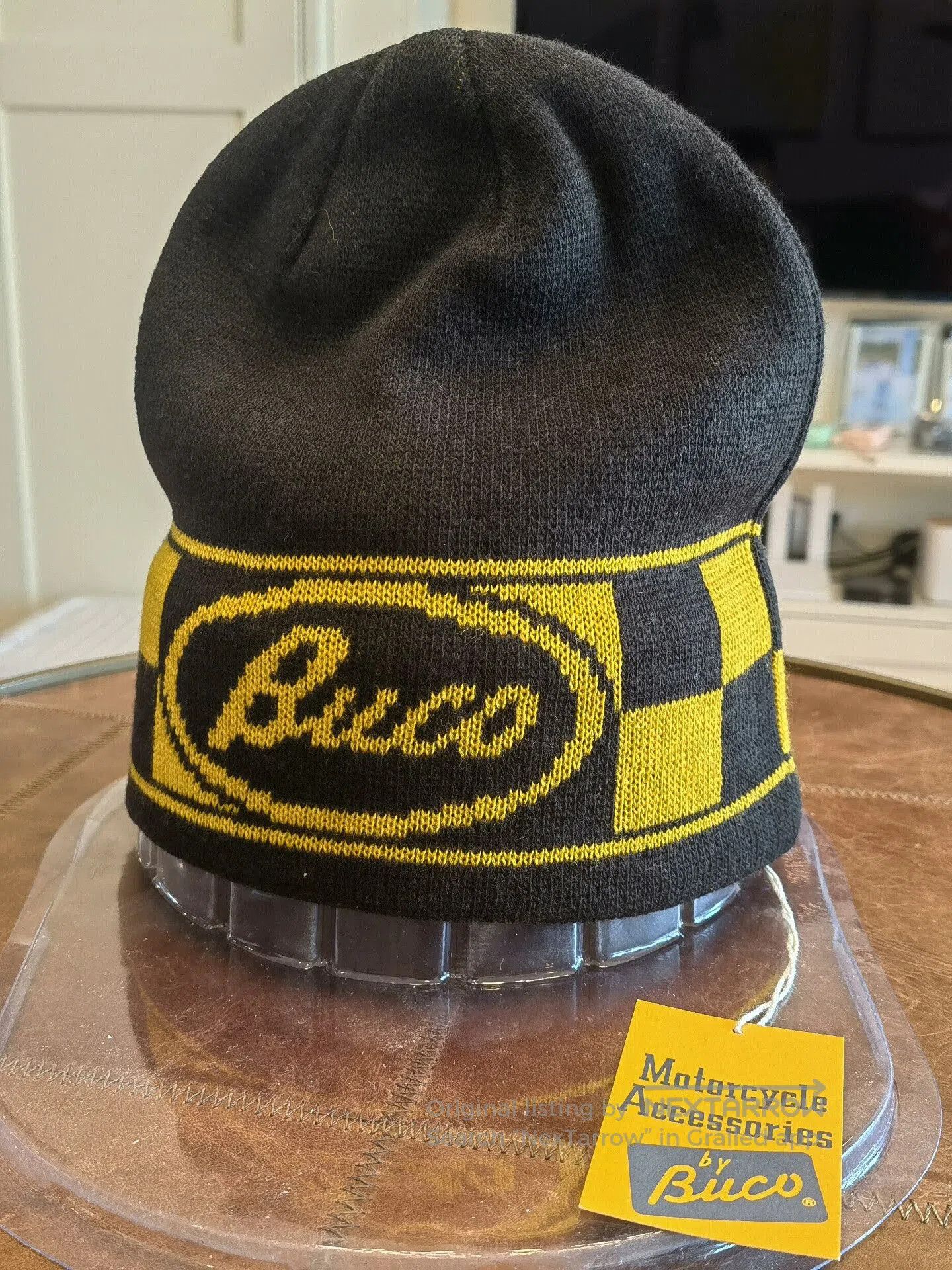 TOYS McCOY Buco Black and Yellow Beanie Hat. Size ONE SIZE - 6 Thumbnail