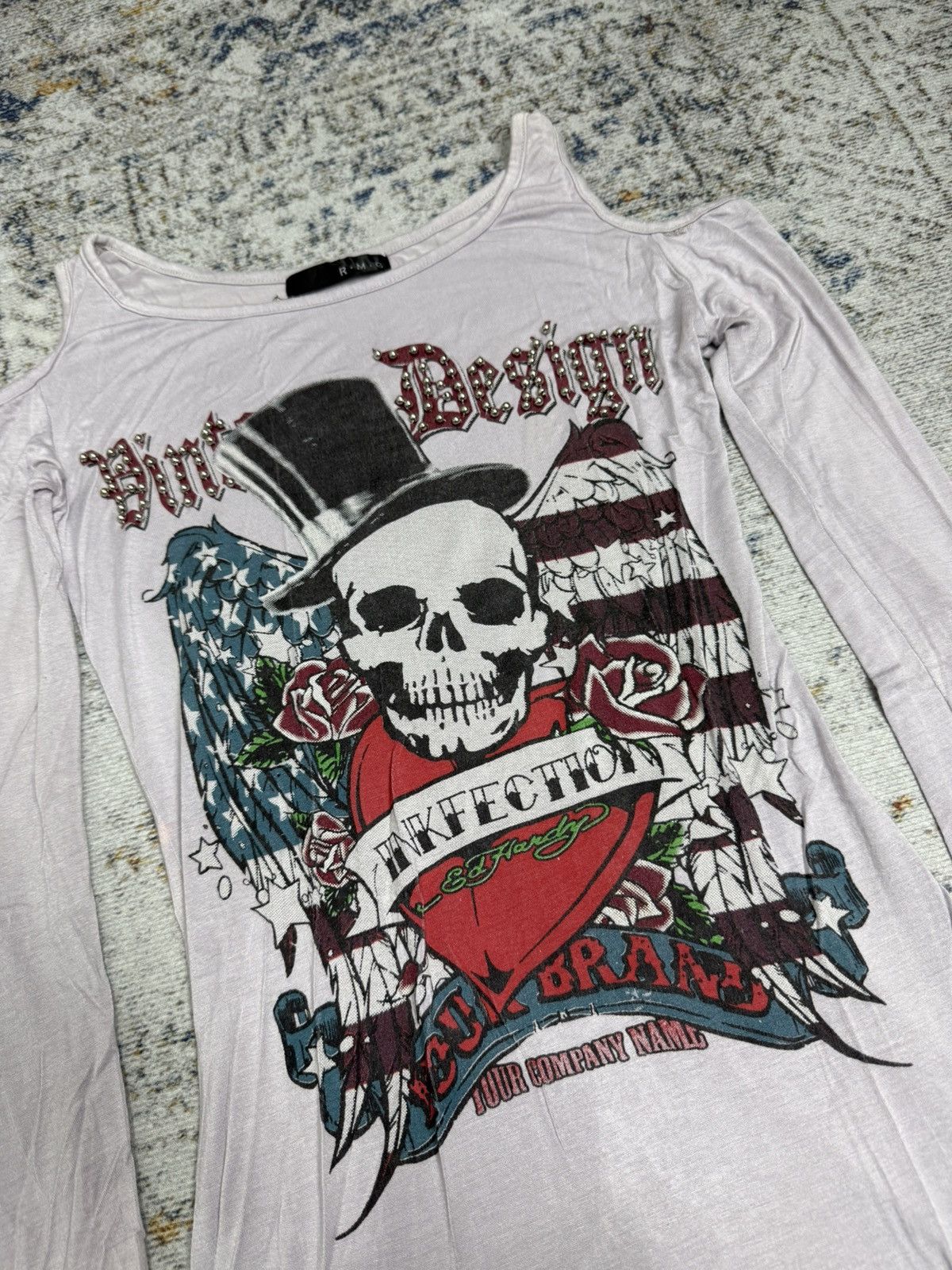20471120 Rmg y2k style skull art long sleeve Size M / US 6-8 / IT 42-44 - 2 Thumbnail