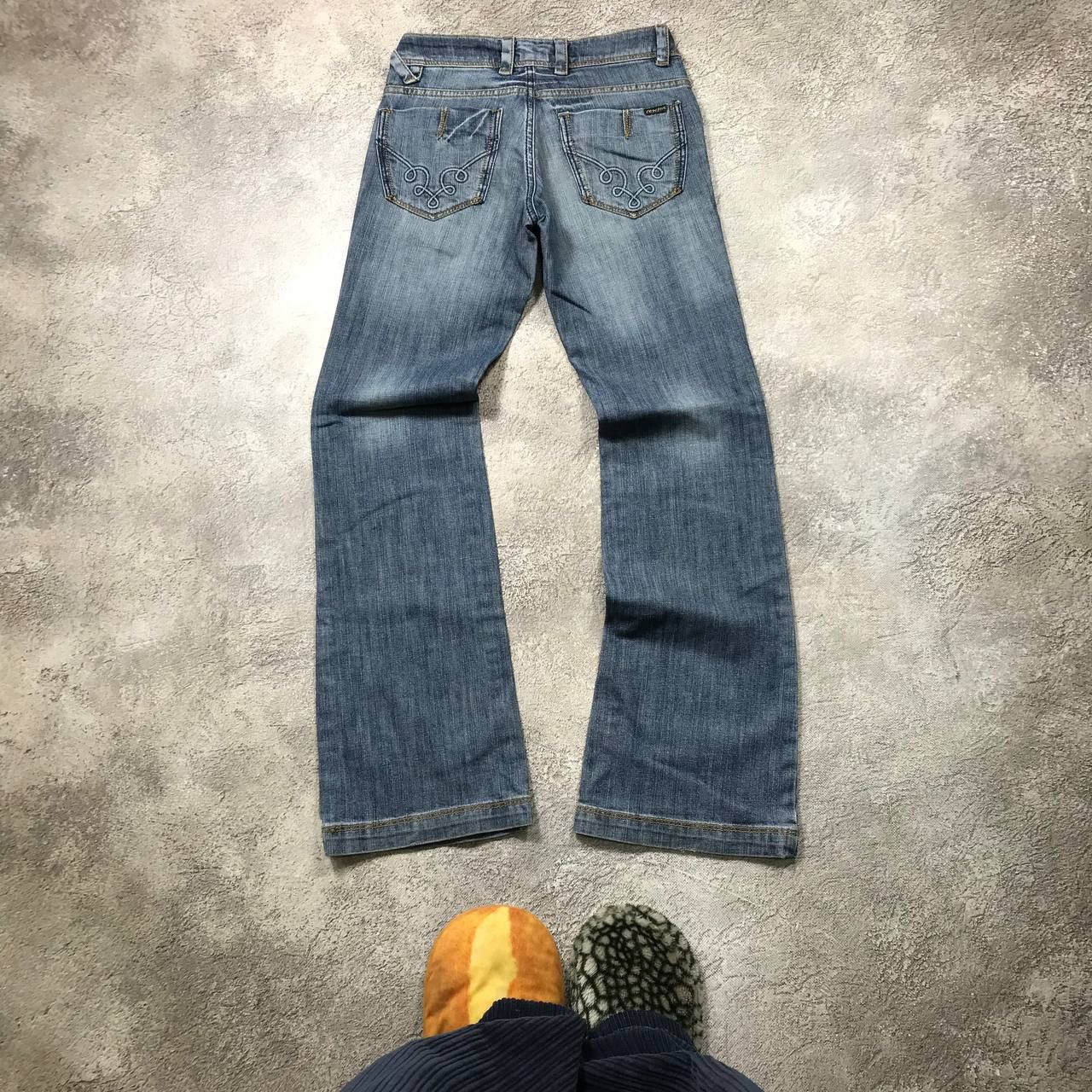 Vintage Vintage Y2K Distressed Flared Jeans Sun Faded Grunge Slim 27 Size 27" / US 4 / IT 40 - 3 Thumbnail