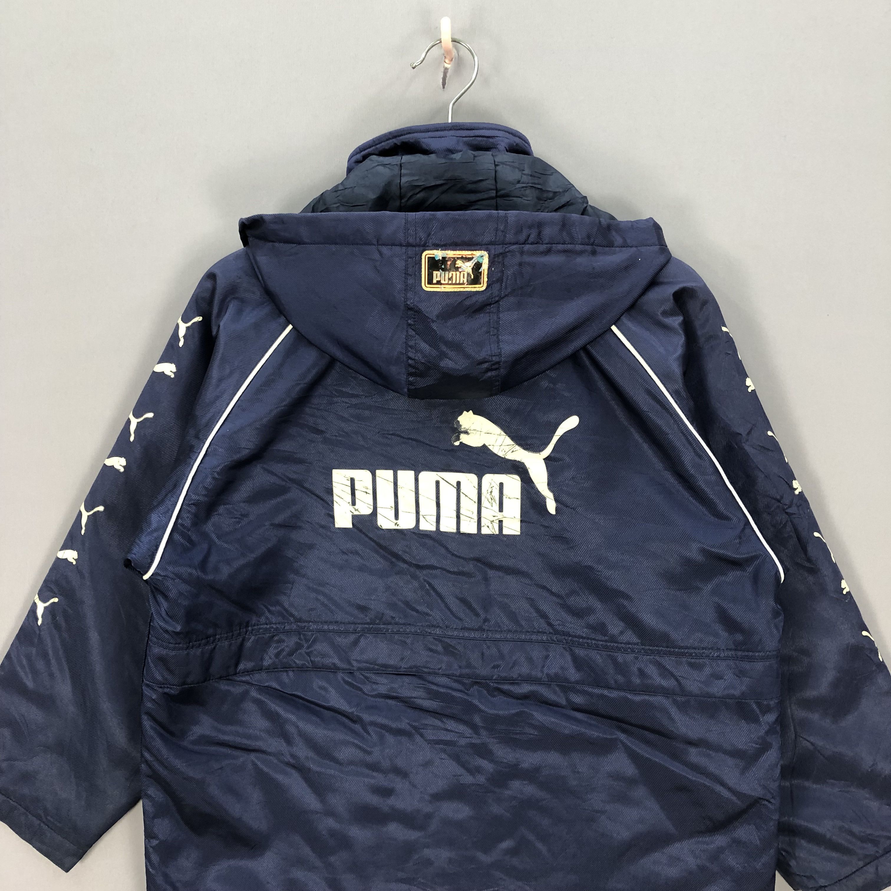 Puma Vintage Puma Coach Zipper Hoodie Side Tape Jacket Size US L / EU 52-54 / 3 - 4 Thumbnail