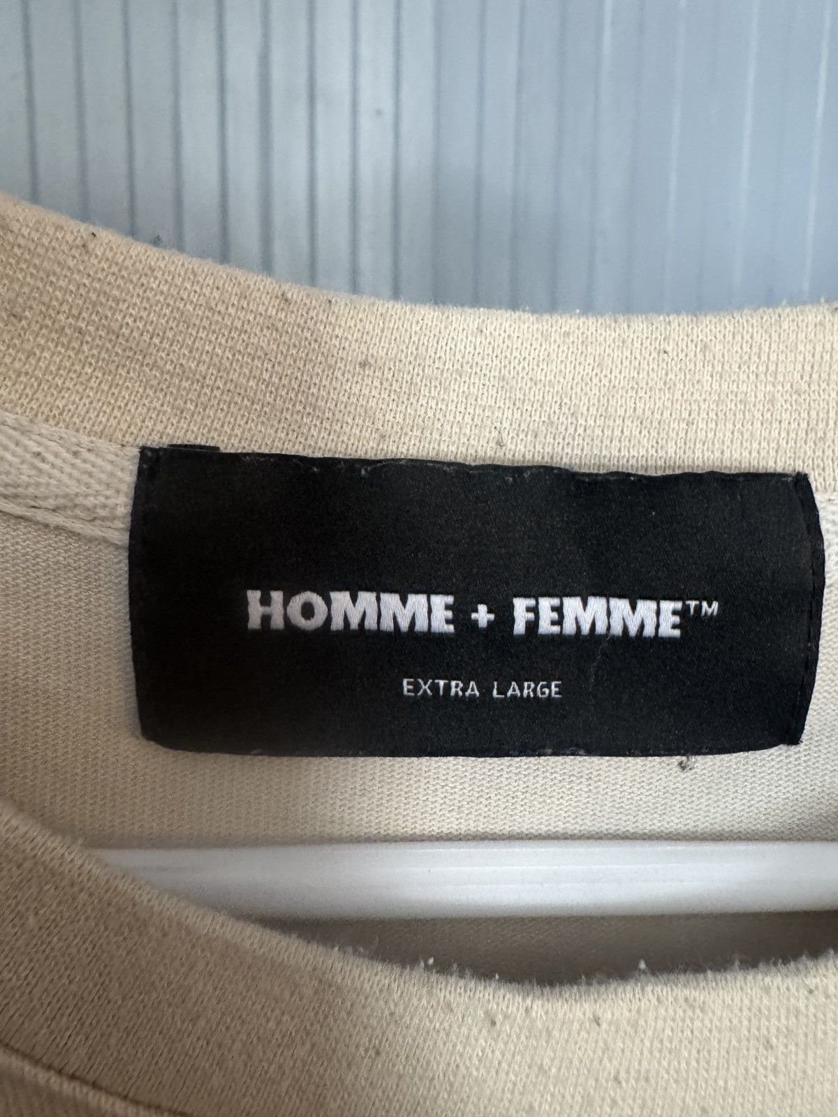 Homme + Femme La Homme Femme Off White Crew Only Tee Size US L / EU 52-54 / 3 - 4 Thumbnail