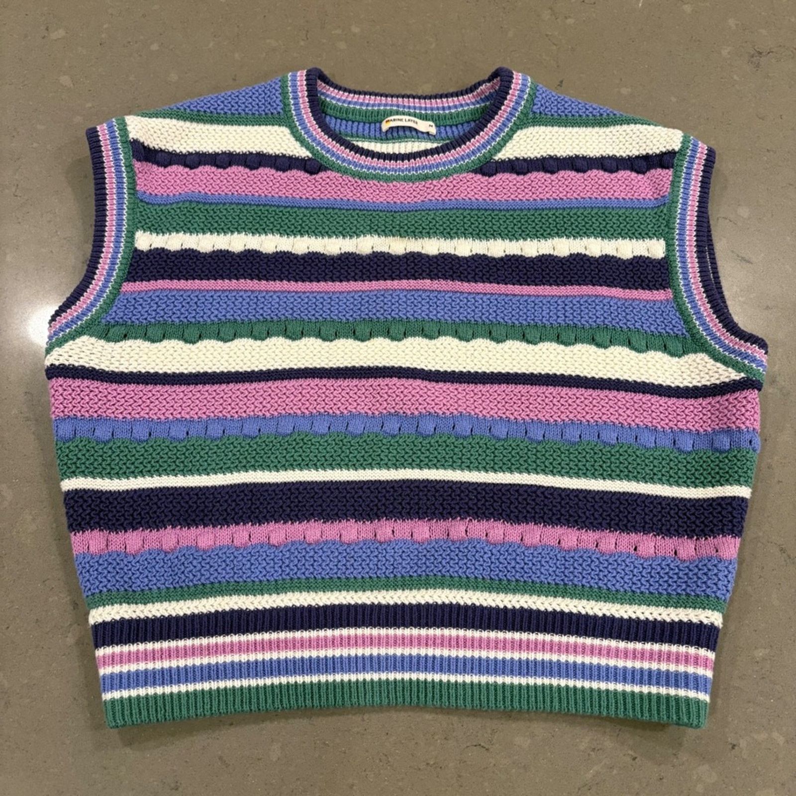 Marine Layer Marine Layer Striped Sweater Vest Size M / US 6-8 / IT 42-44 - 2 Thumbnail