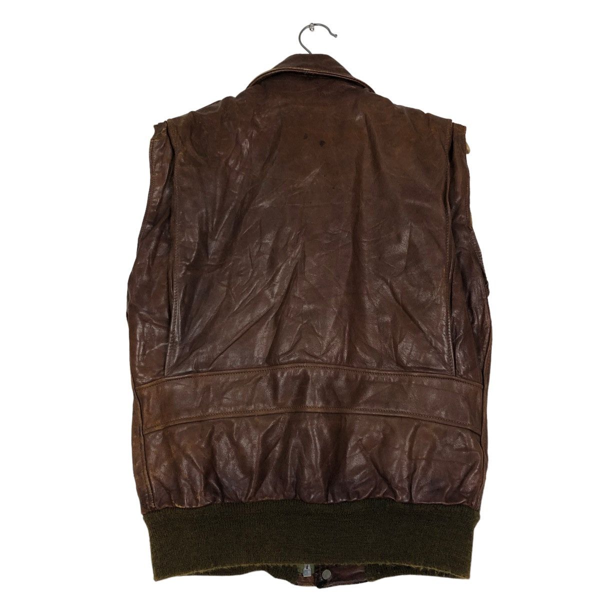 Schott 🔥VINTAGE SCHOTT LEATHER TANK TOP JACKET MADE IN USA Size US M / EU 48-50 / 2 - 8 Thumbnail