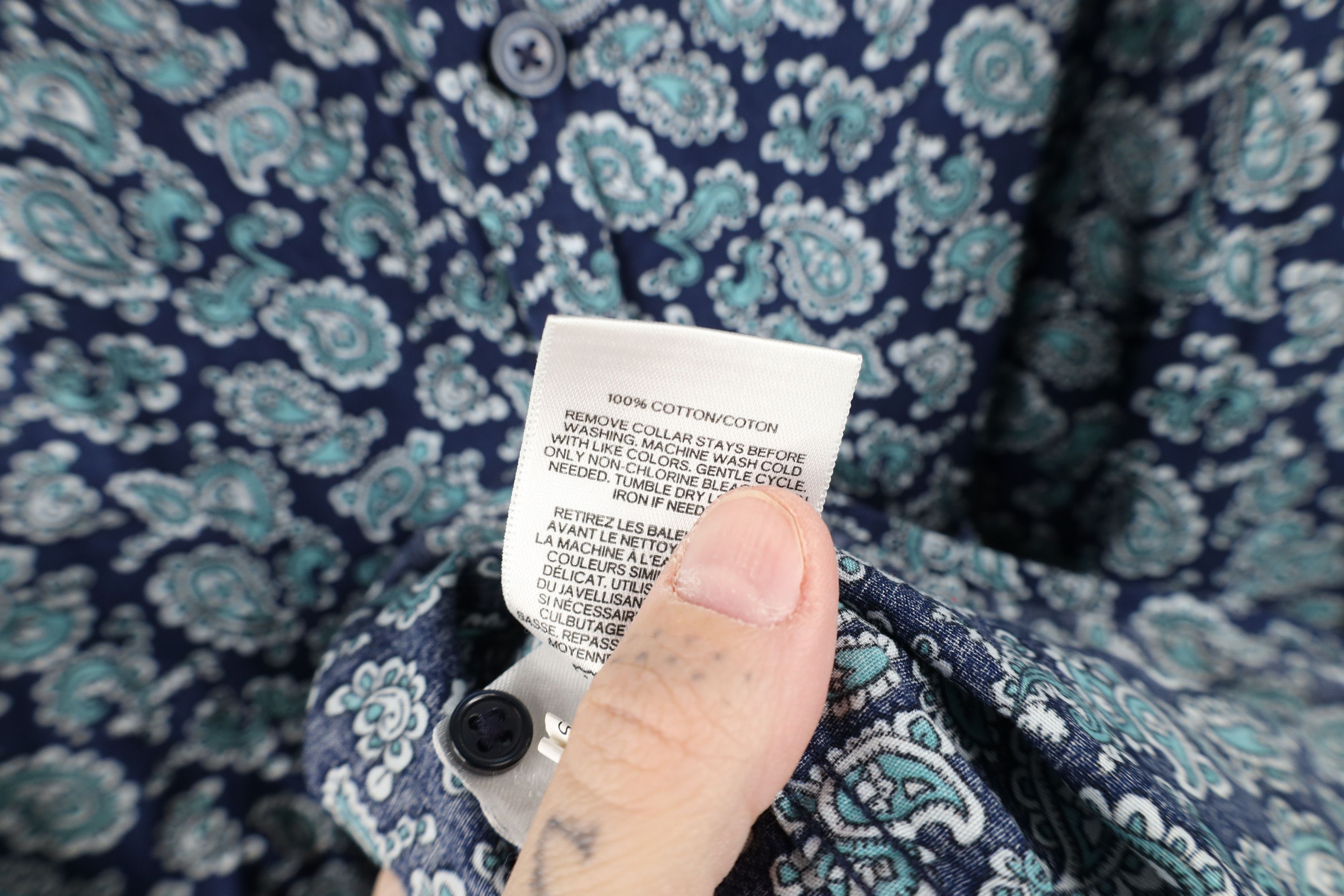Express Express Fit Paisley Tapestry Collared Button Shirt Cotton Size US XXL / EU 58 / 5 - 8 Thumbnail