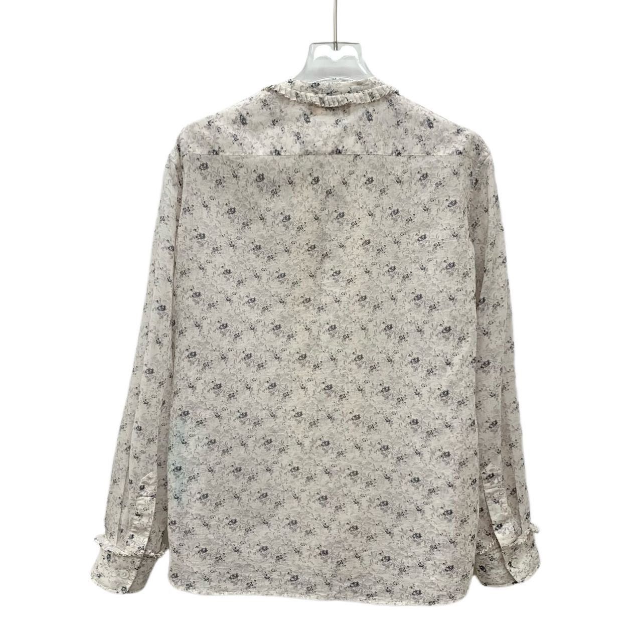 Celine Celine All-over Floral Print Bow Tie Long Sleeve Shirt K26WX Size S / US 4 / IT 40 - 2 Thumbnail