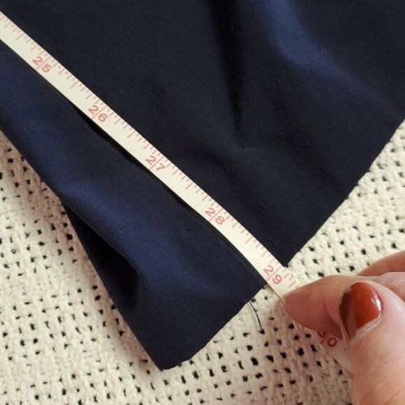 Athleta Athleta Pull-on Elastic Waist Seamed Crease Pocketed Navy Bl Size 25" / US 0 / IT 36 - 6 Thumbnail