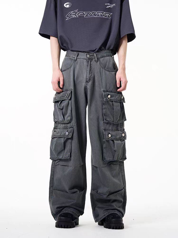 Japanese Brand × Vintage Retro High Street Hip Hop Wide Leg Loose Casual Pants Size US 28 / EU 44 - 1 Thumbnail