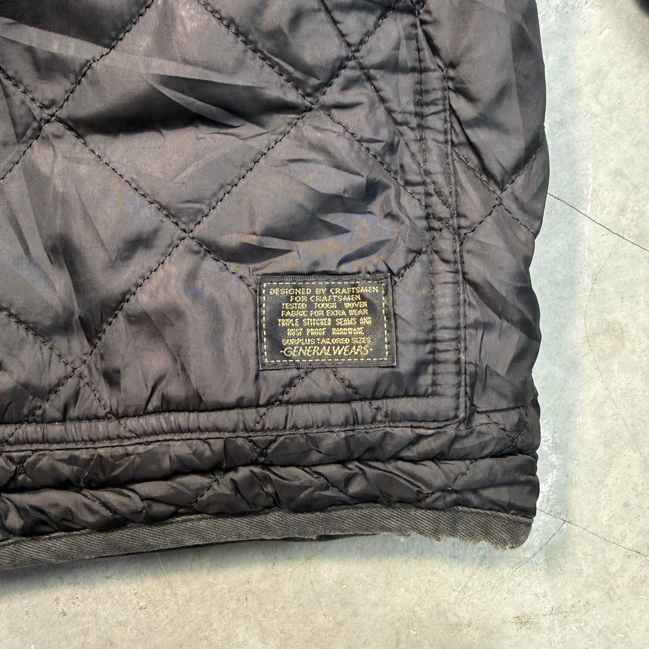 Other VINTAGE Surplus Seminary Wool Quilted Jacket Black Size US L / EU 52-54 / 3 - 6 Thumbnail