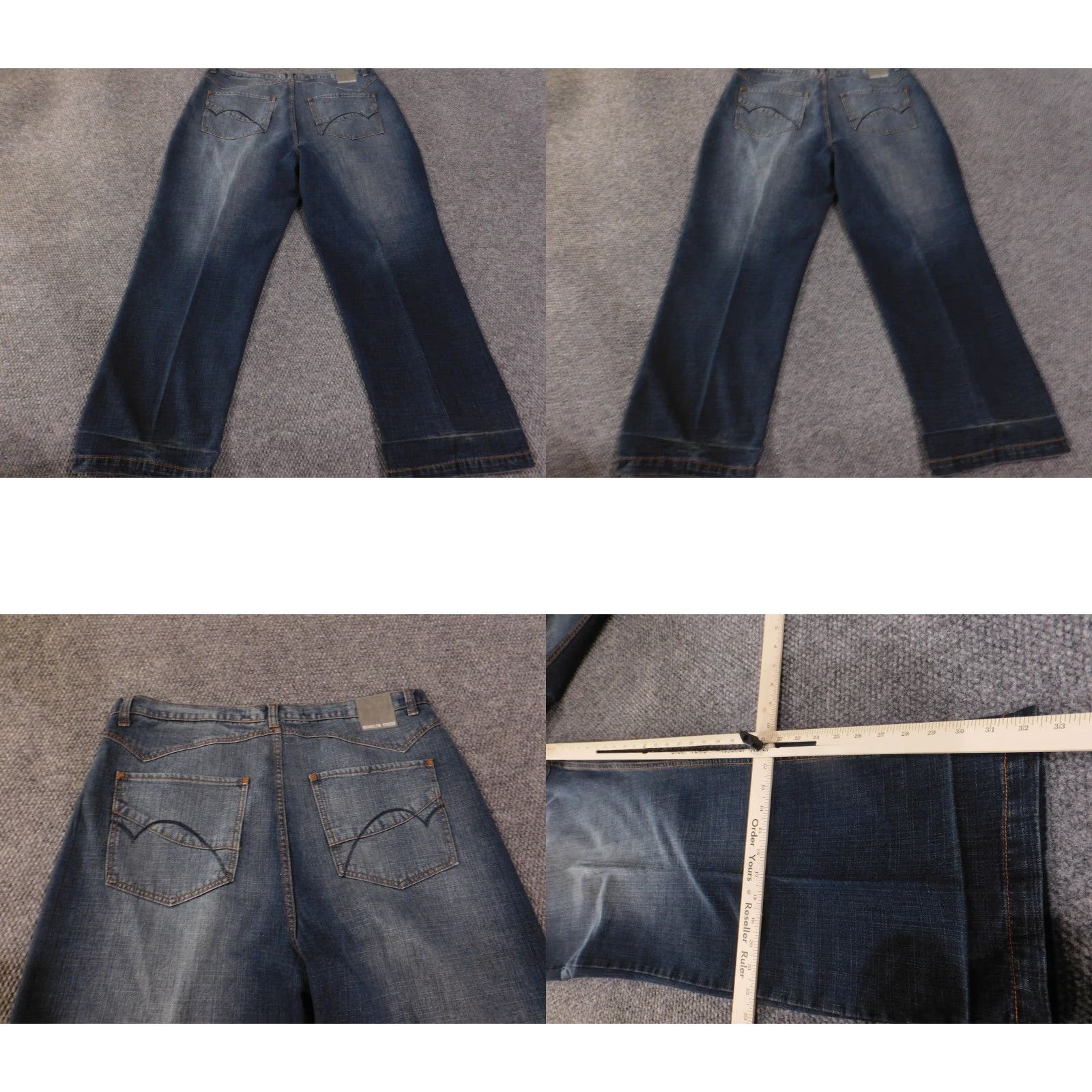 Express Brooklyn Xpress Jeans Mens 40 Blue Denim Straight Leg Relaxed Fit Classic Style Size US 40 / EU 56 - 8 Thumbnail