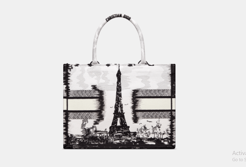 Dior o1w1db10525 M1296Z Size : OS / Tote Bag in White/Black Size ONE SIZE - 4 Thumbnail