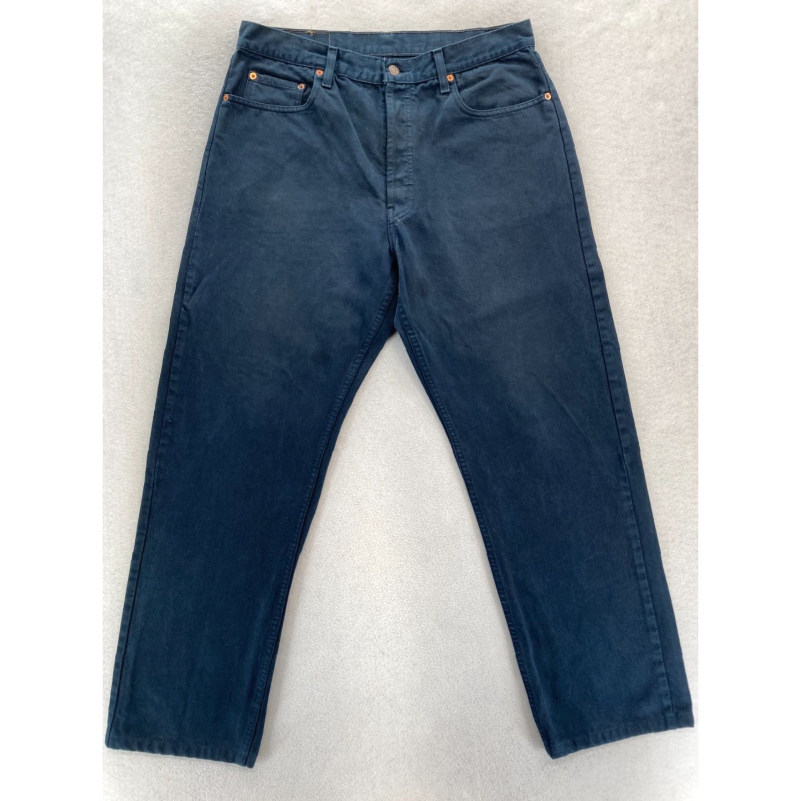 Levi's VINTAGE Levi's 501 Jeans Mens 36x30 Straight Blue Denim Button Fly Orange Tab Jeans Mens 501 Series Cowboy Grunge Rock 30in Inseam Mens Size US 36 / EU 52 - 2 Thumbnail