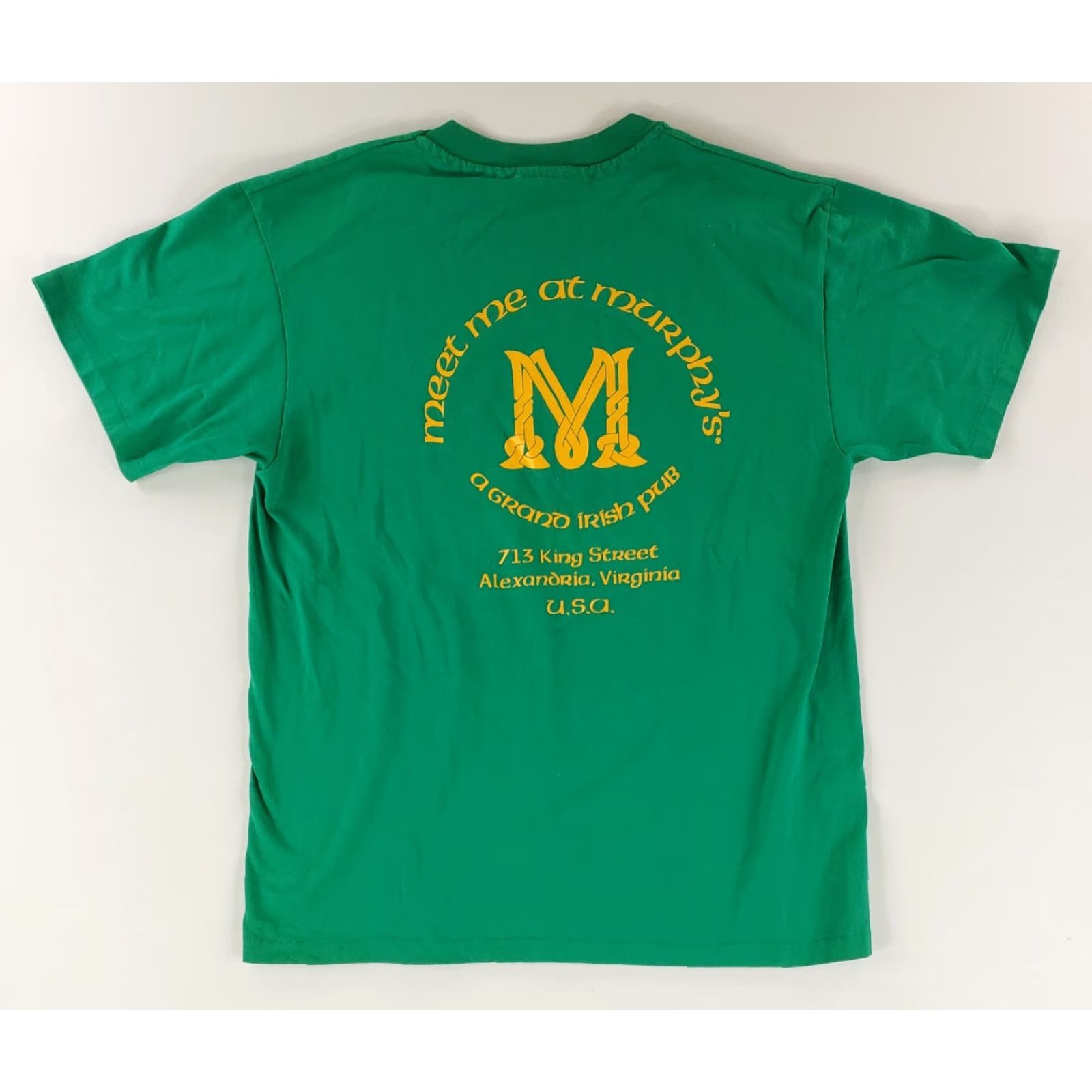 Hanes VINTAGE Murphy's T Shirt Green St Patricks Day 90s Made USA Single Stitch Mens L Crew Neck Shirt Size US L / EU 52-54 / 3 - 6 Thumbnail