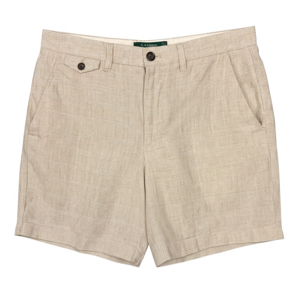 J.Crew J.Crew Oarsman 7" Shorts Mens 32 Tan Linen Flat Plaid NWT Size US 32 / EU 48 - 1 Thumbnail