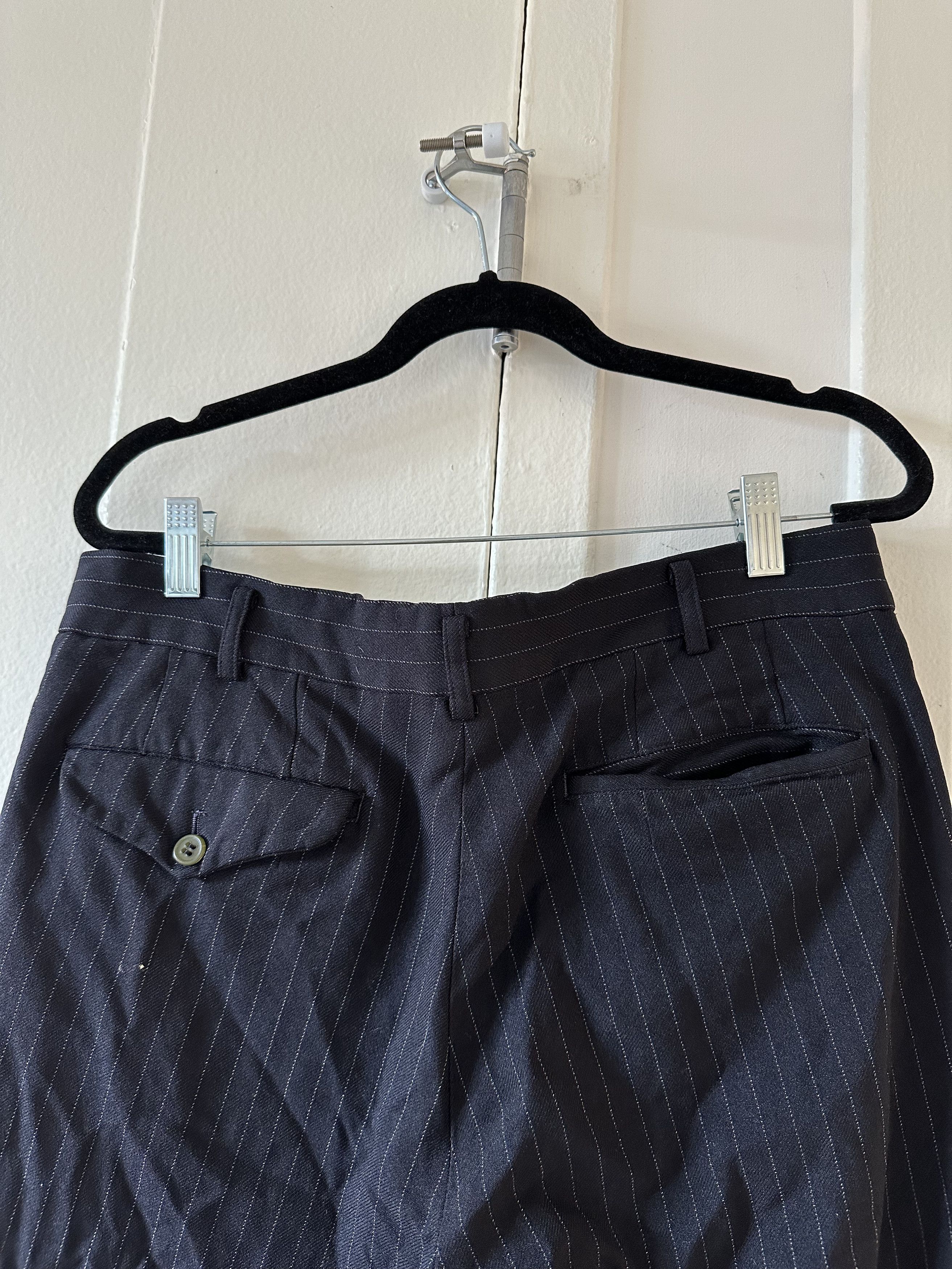 Comme des Garcons Comme des Garcons Homme Deux Pinstriped Trousers Size US 32 / EU 48 - 3 Thumbnail