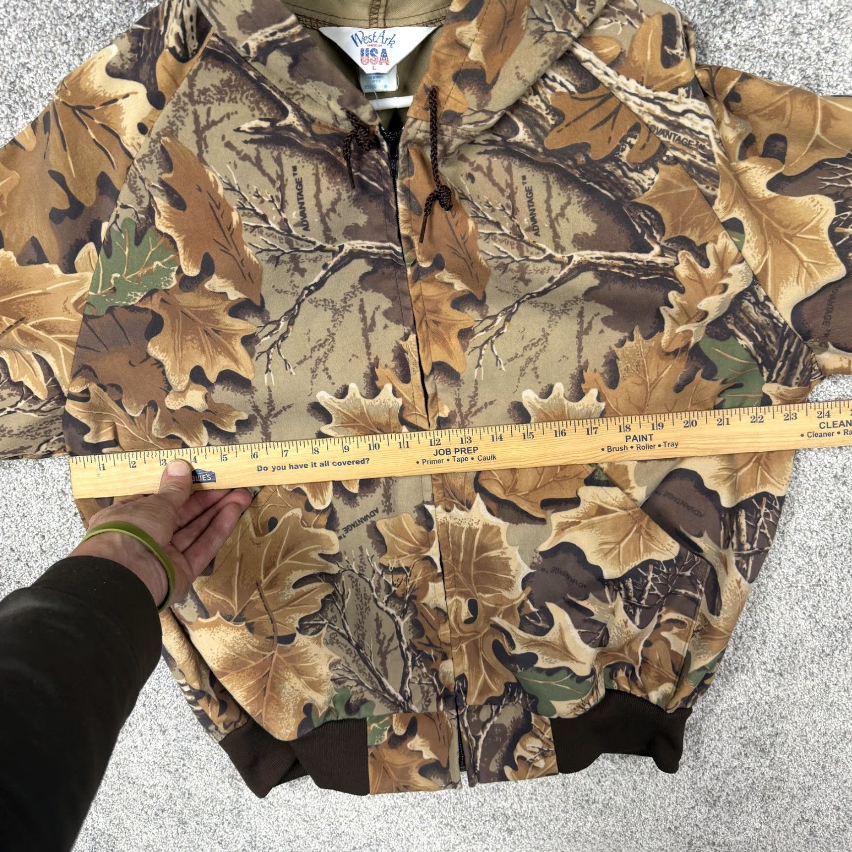 Vintage VINTAGE WestArk Jacket Mens L Brown Camo Hooded Bomber Full Zip USA 90s Nature Outdoor Camouflage Size US L / EU 52-54 / 3 - 7 Thumbnail