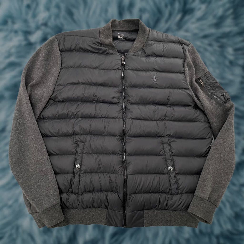 Polo Ralph Lauren Polo Ralph Lauren Jacket Adult XL Black Down Filled Hybrid Bomber Full Zip Mens Size US XL / EU 56 / 4 - 1 Thumbnail