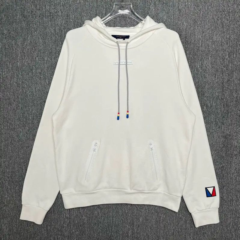 Louis Vuitton Louis Vuitton White Cotton Hoodie for Men 0089 Size US M / EU 48-50 / 2 - 1 Thumbnail