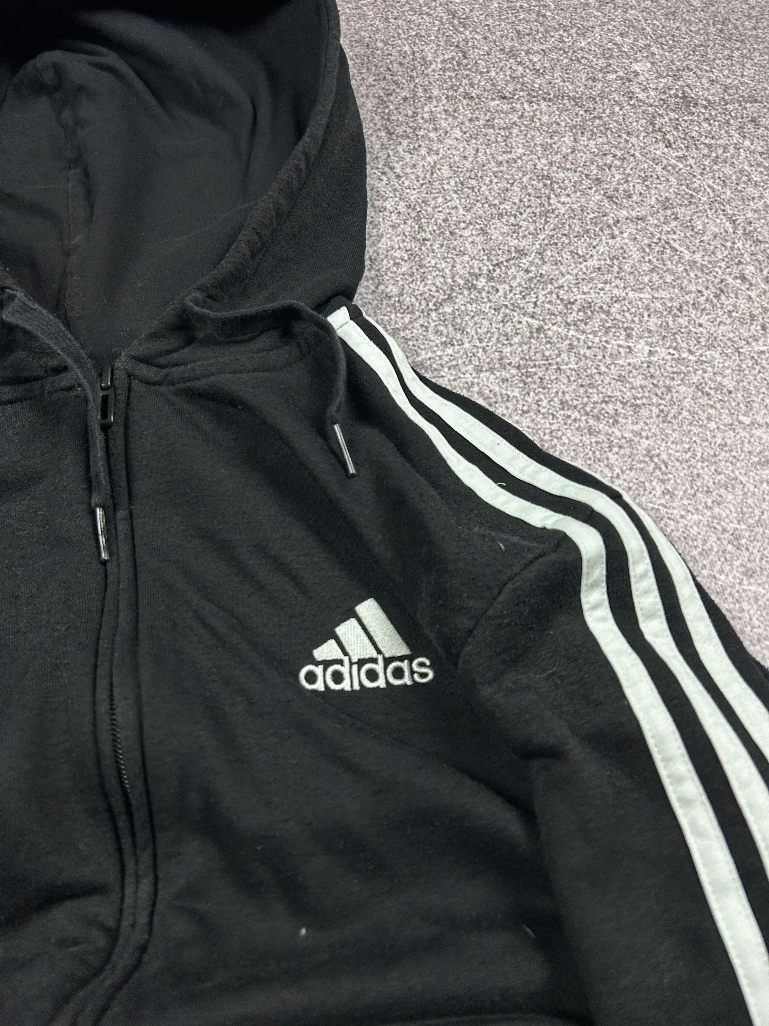 Adidas Adidas Cropped Hoodie Black Zip Up Y2K Streetwear Fit Style Size US M / EU 48-50 / 2 - 4 Thumbnail