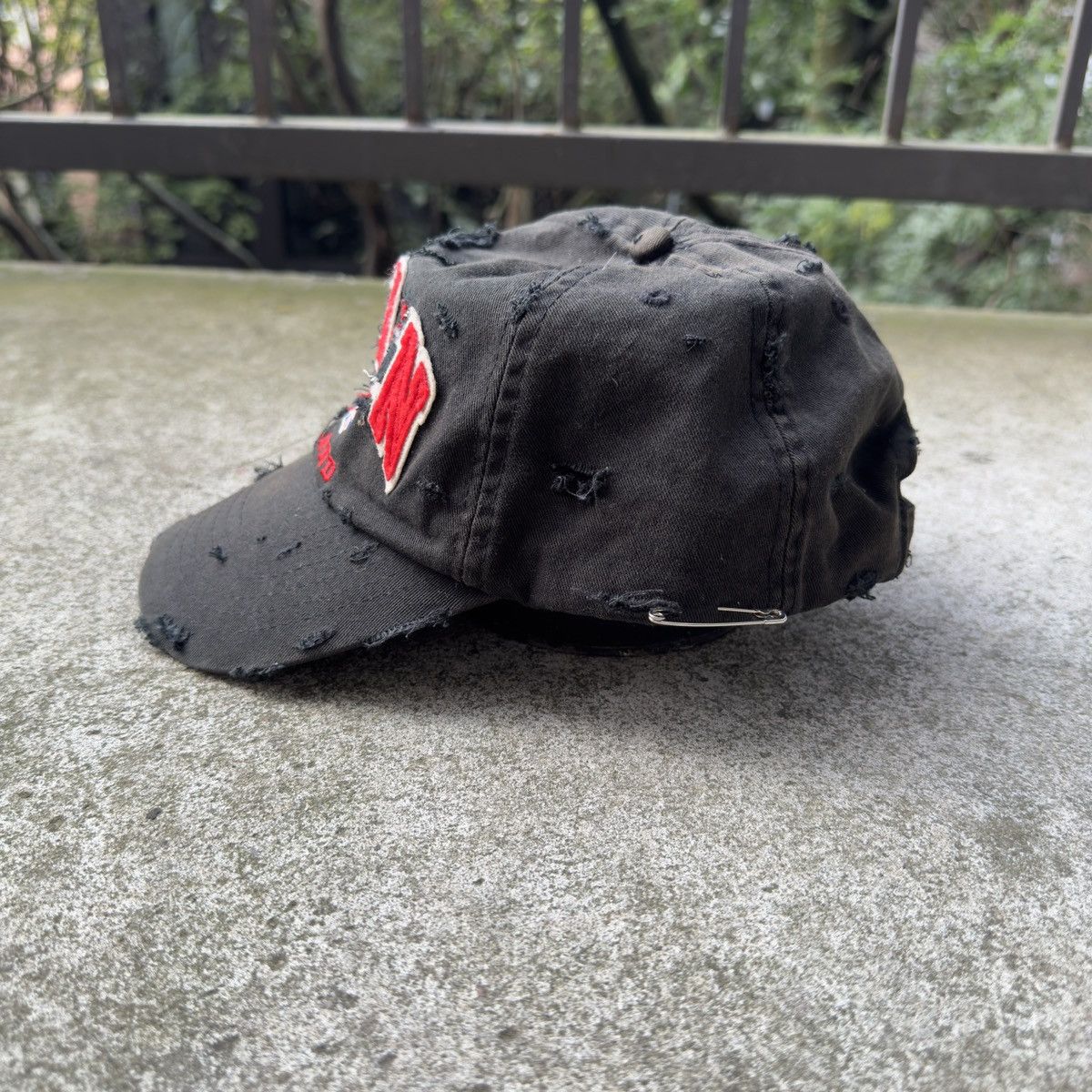 Vintage Thrashed Faded Distressed London Hat ERD Grunge Punk Size ONE SIZE - 2 Thumbnail