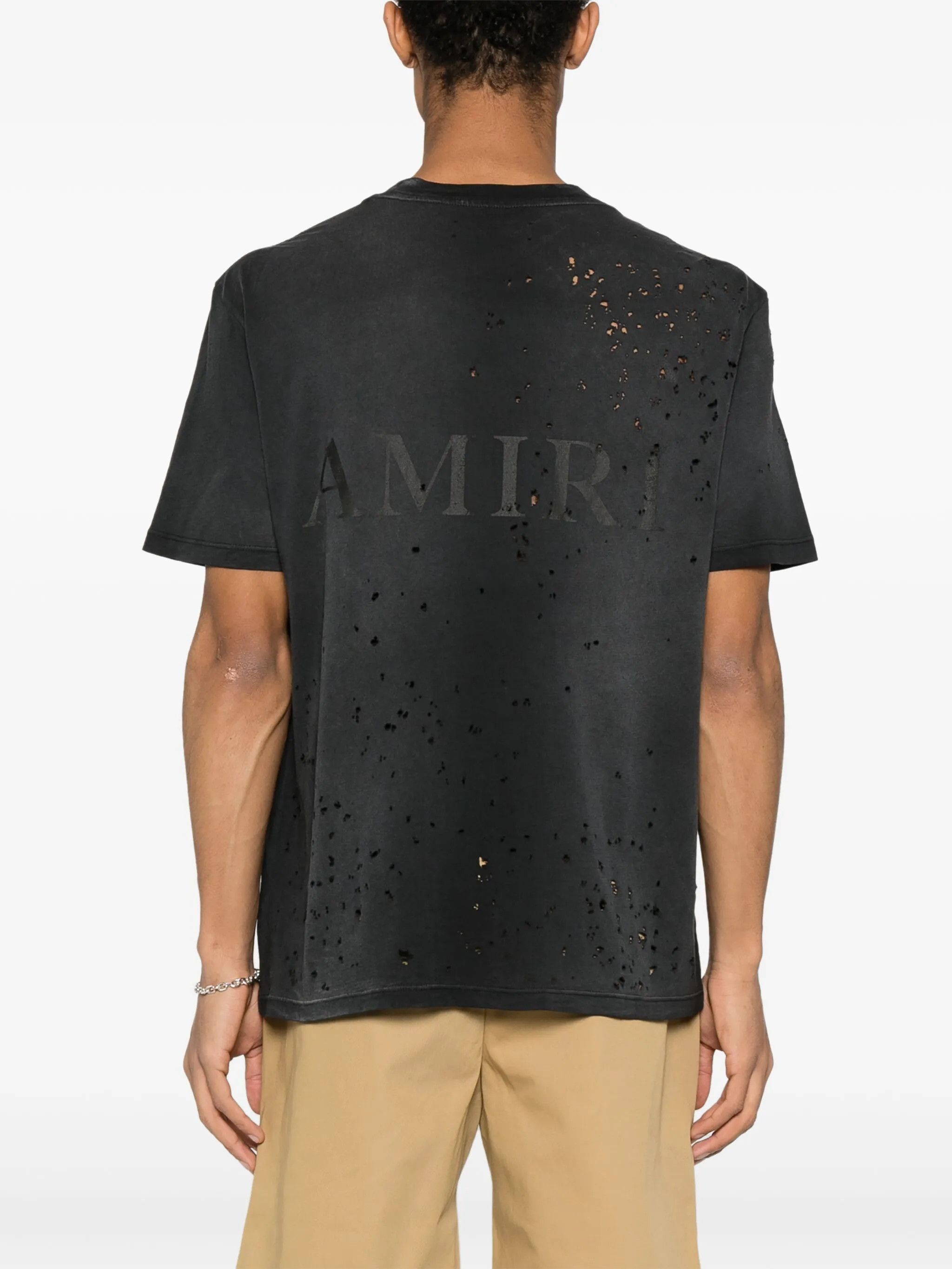 Amiri o1orln1025 MA Shotgun Distressed T-Shirt in Black Size US L / EU 52-54 / 3 - 3 Thumbnail