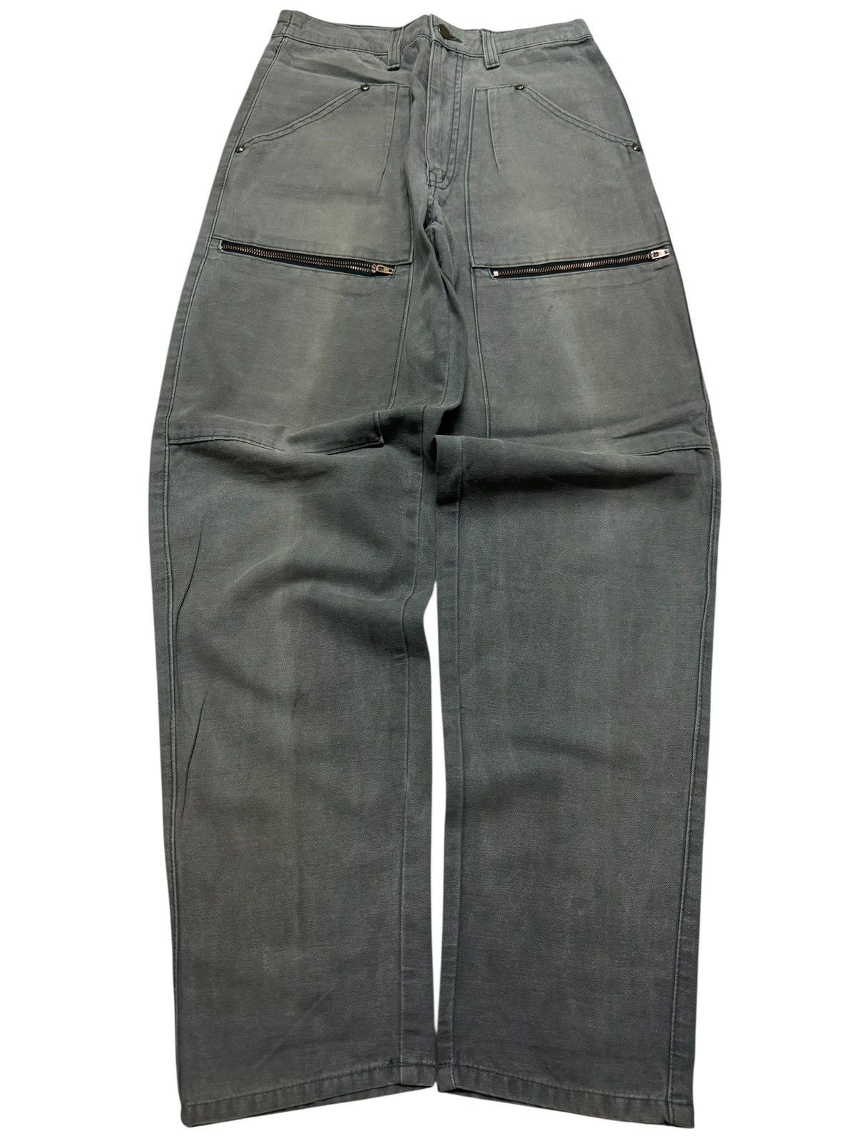 Japanese Brand THRASHED 90s WORKWEAR PANTS MULTIPOCKET DOUBLE KNEE Size US 26 / EU 42 - 1 Thumbnail